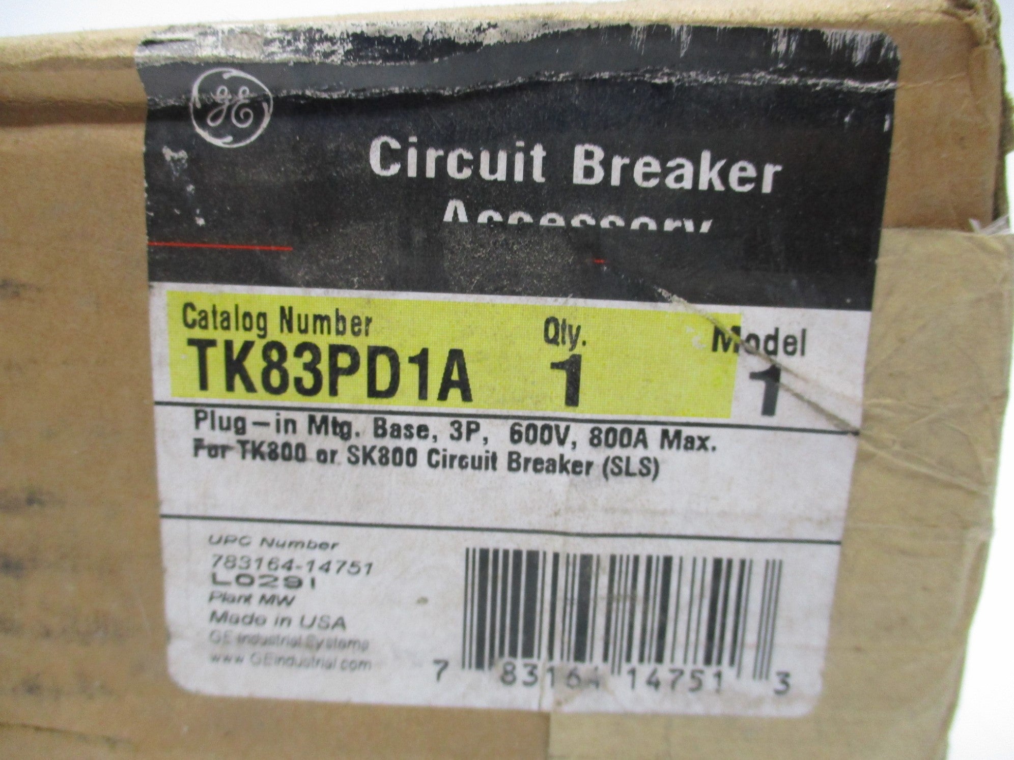 GENERAL ELECERIC TK83PD1A 600V 800A NSFS