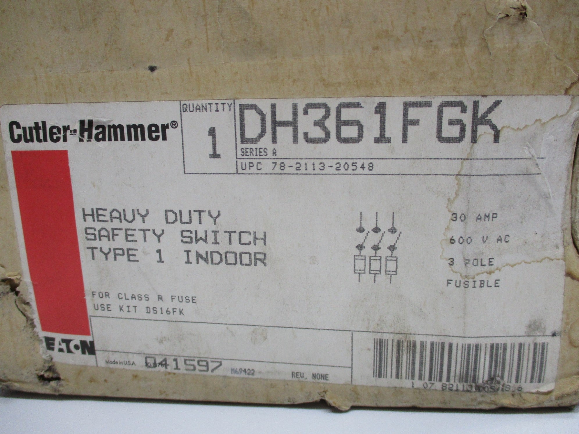 CUTLER HAMMER DH361FGK (AS PICTURED) NSMP