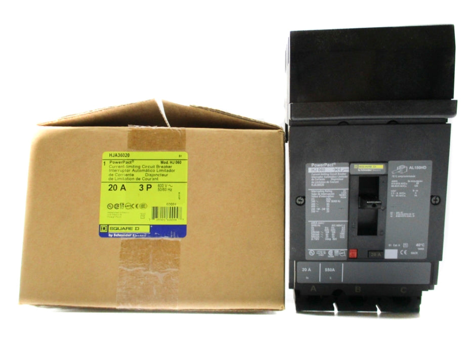 SQUARE D HJA36020 20A 600V 50/60HZ NSMP