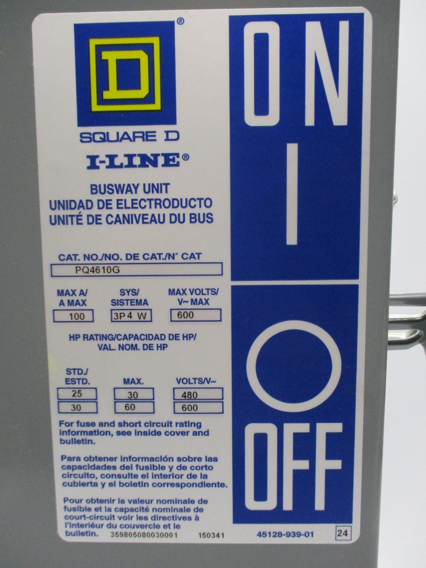 SQUARE D PQ4610G 100A NSMP
