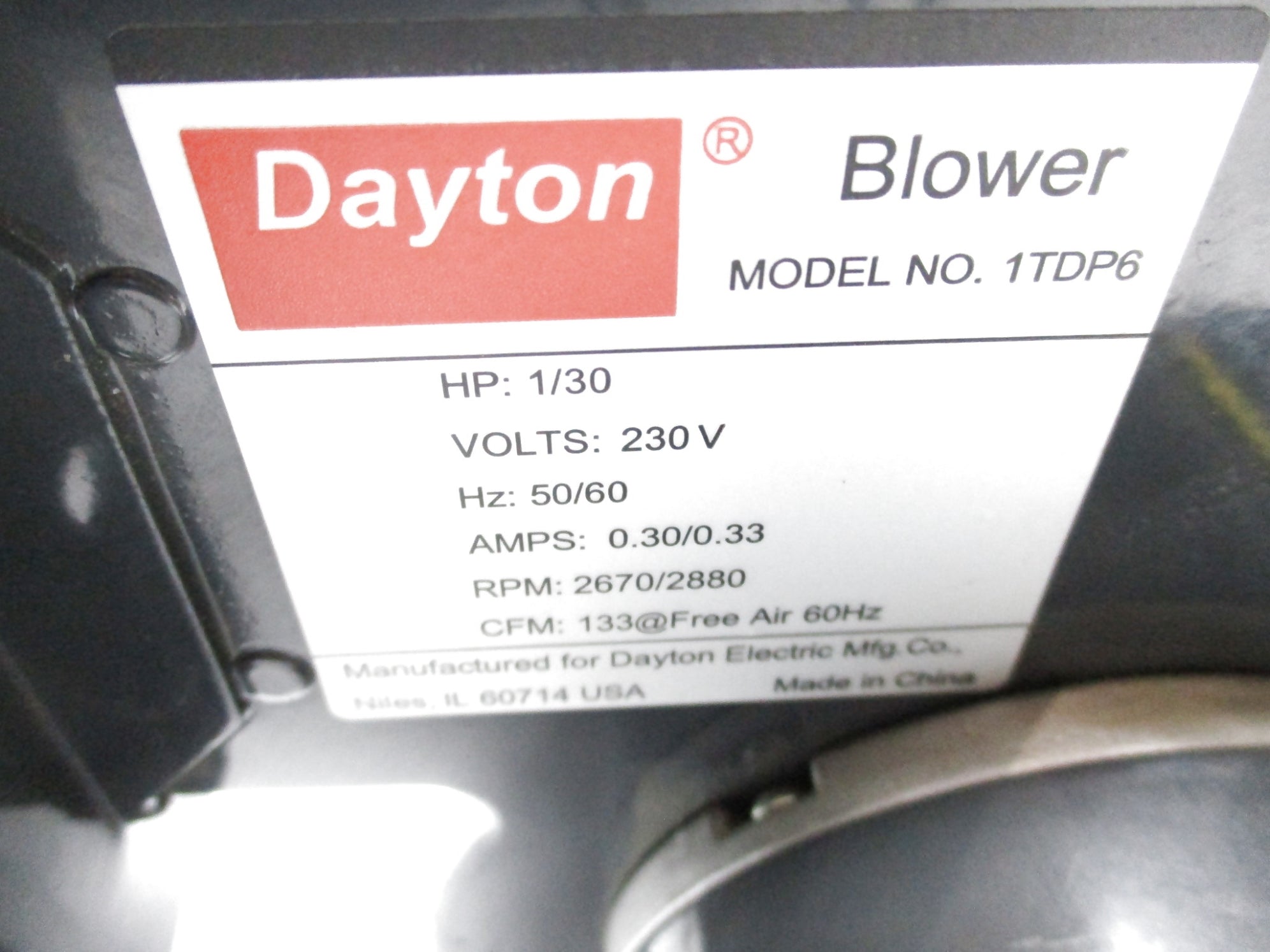 DAYTON 1TDP6 NSNP