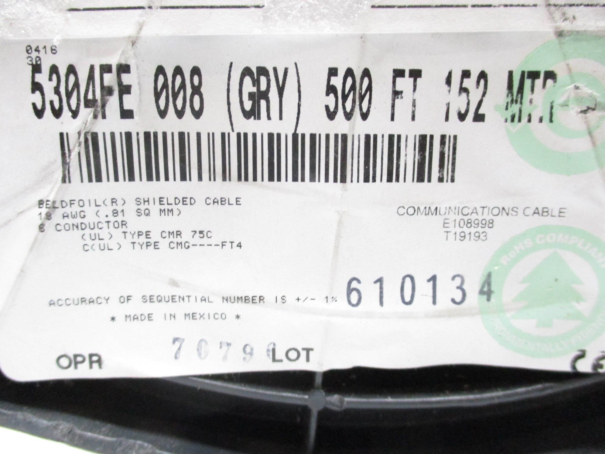 BELDEN 5304FE 008 500ft NSMP