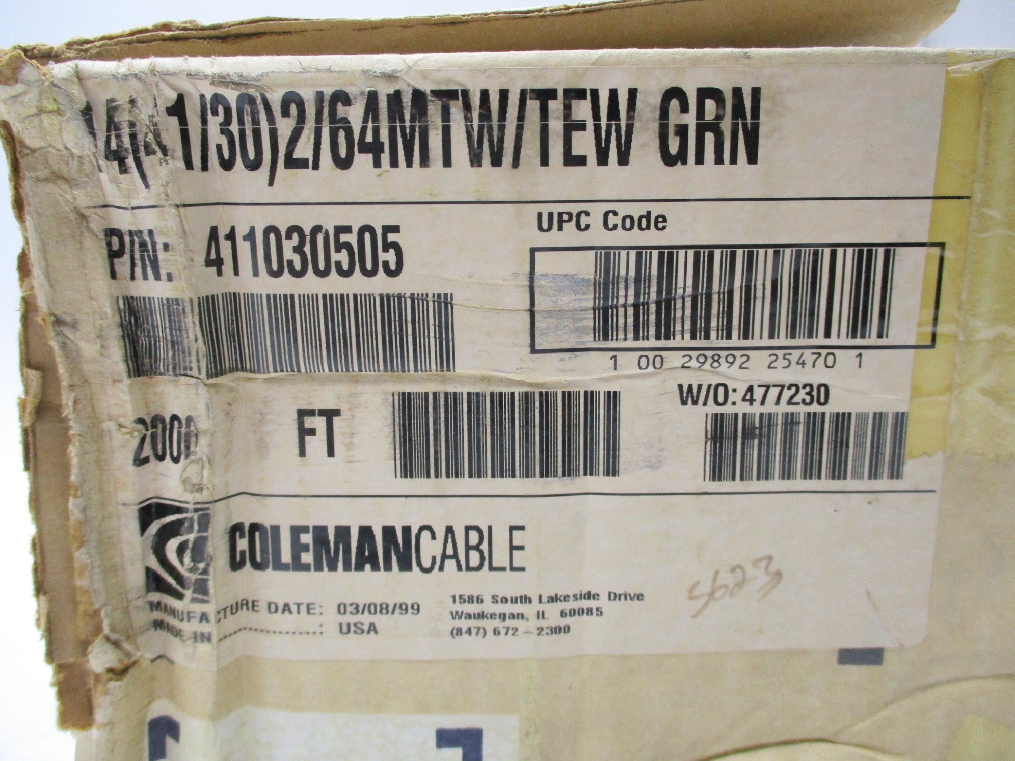 COLEMAN CABLE 411030505 (PKG OF 4) NSMP
