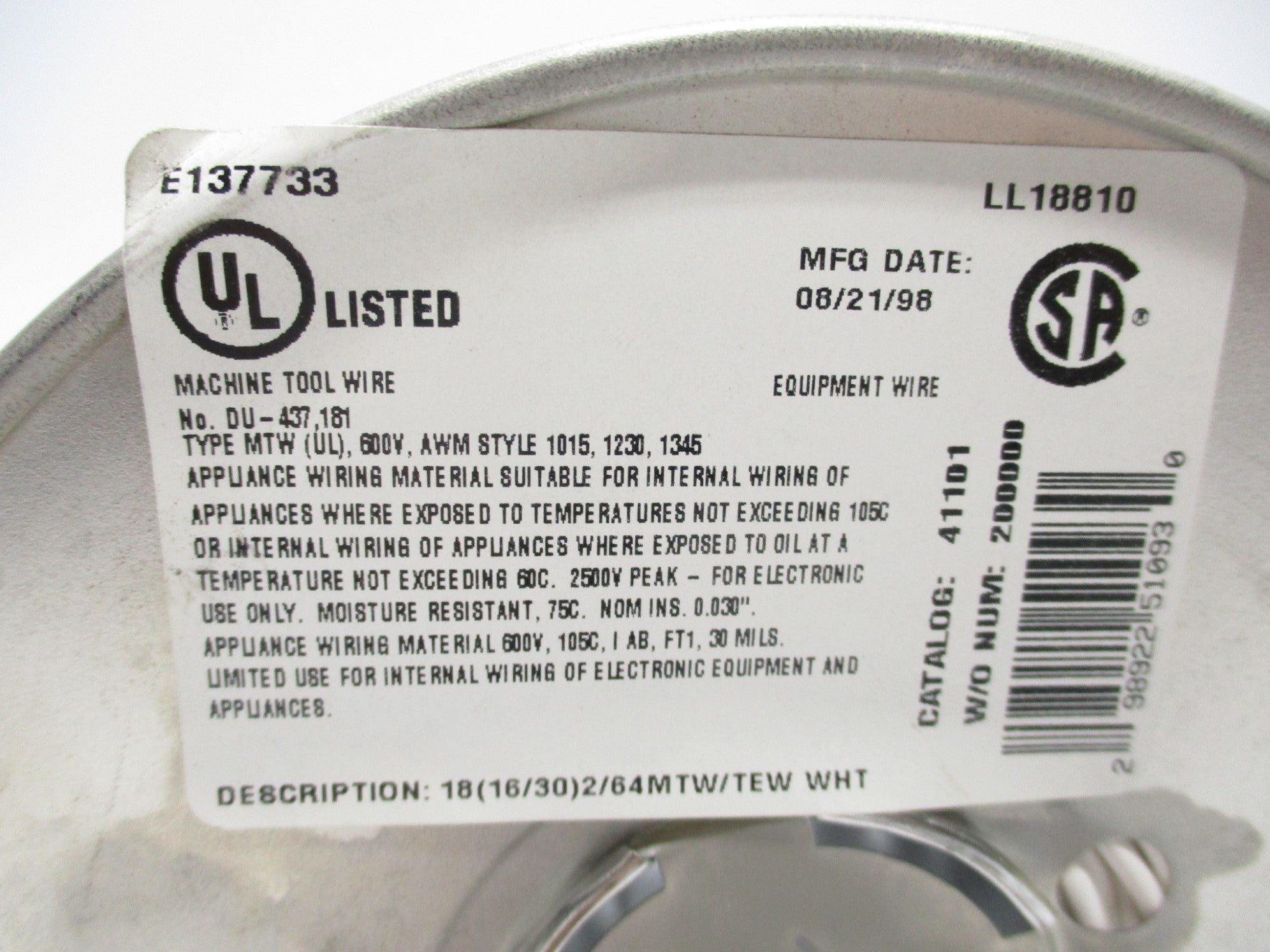 COLEMAN CABLE 411010501 (PKG OF 4) NSMP