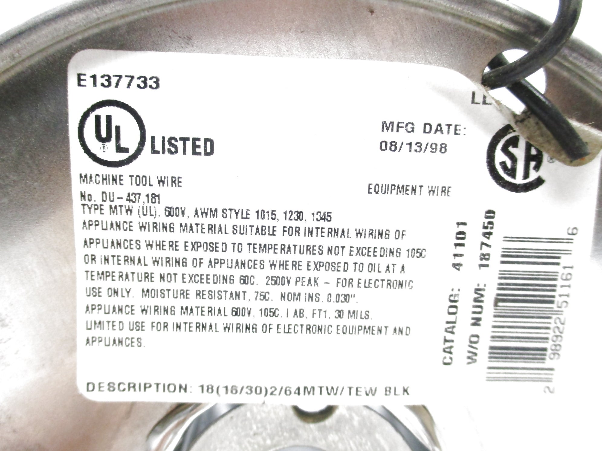 COLMAN CABLE 411010508 (PKG OF 4) NSMP