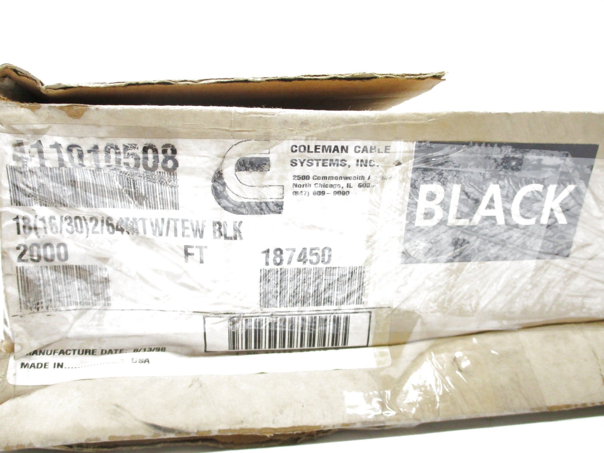 COLMAN CABLE 411010508 (PKG OF 4) NSMP