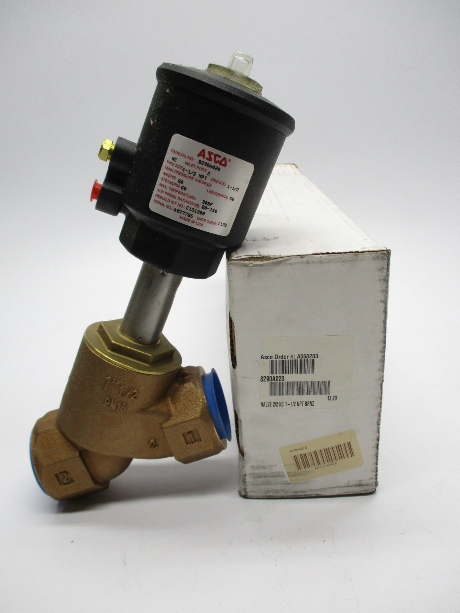 ASCO 8290A020 1 1/2" 60-150PSI NSMP