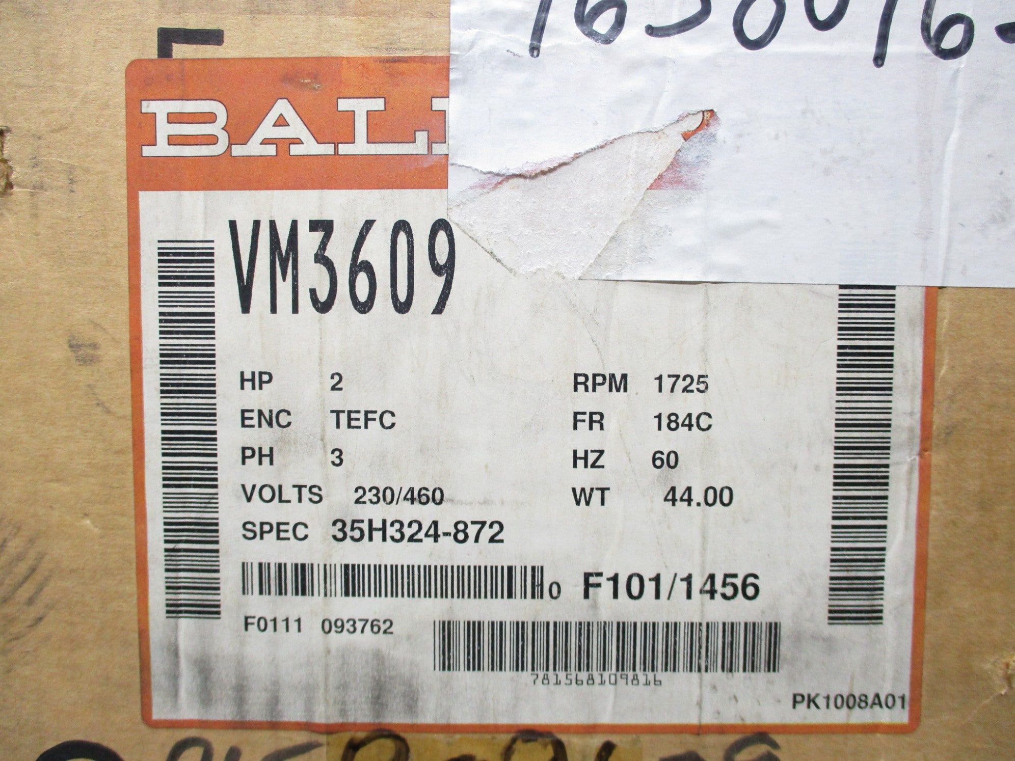 BALDOR VM3609 NSMP