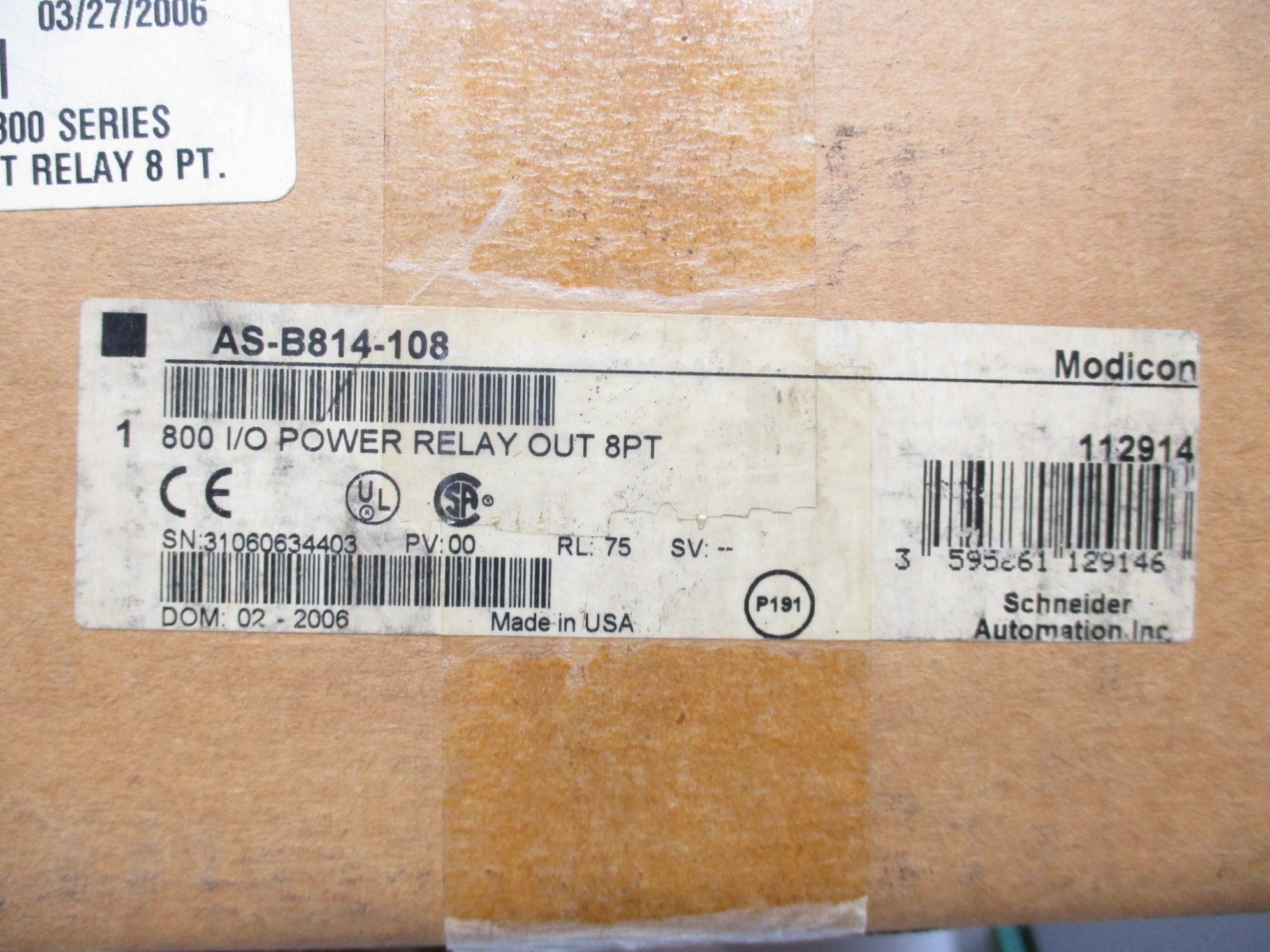 SCHNEIDER AUTOMATION AS-B814-108 NSMP