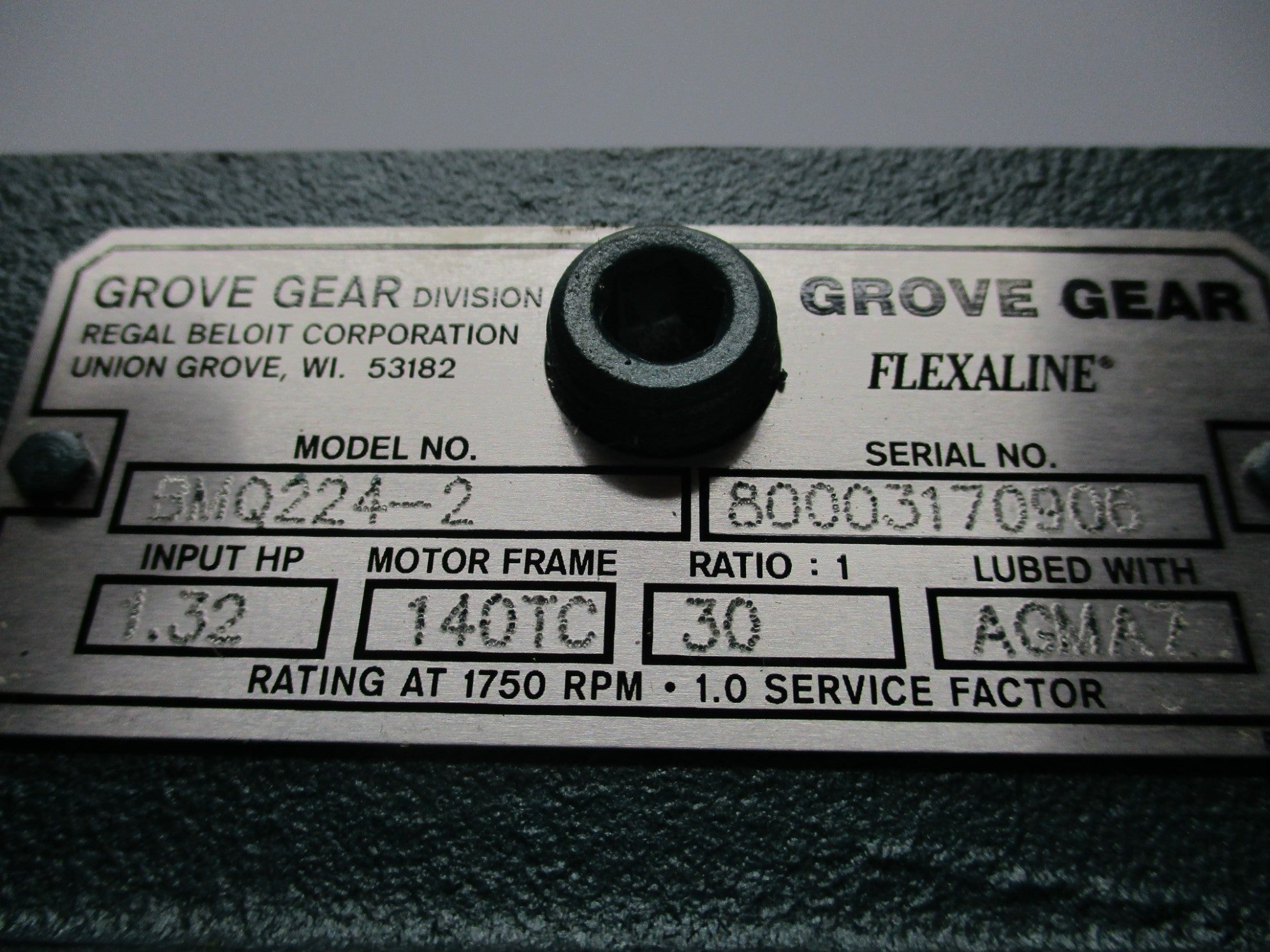 GROVE GEAR BMQ224-2 30:1 NSMP