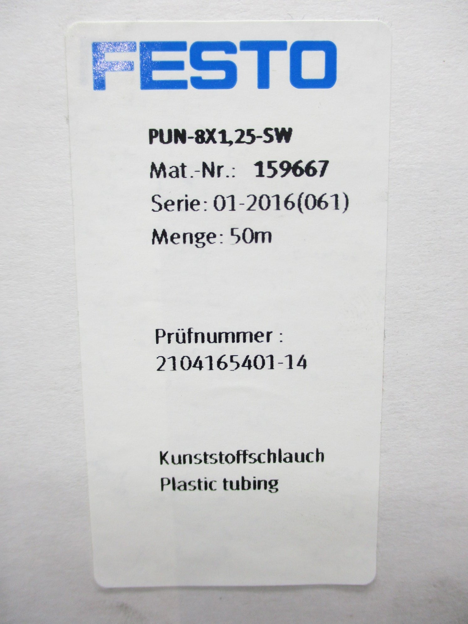 FESTO PUN-8X1,25-SW NSMP