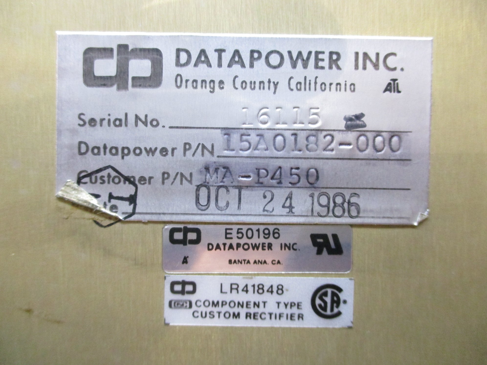 DATAPOWER 15A0182-000 UNMP