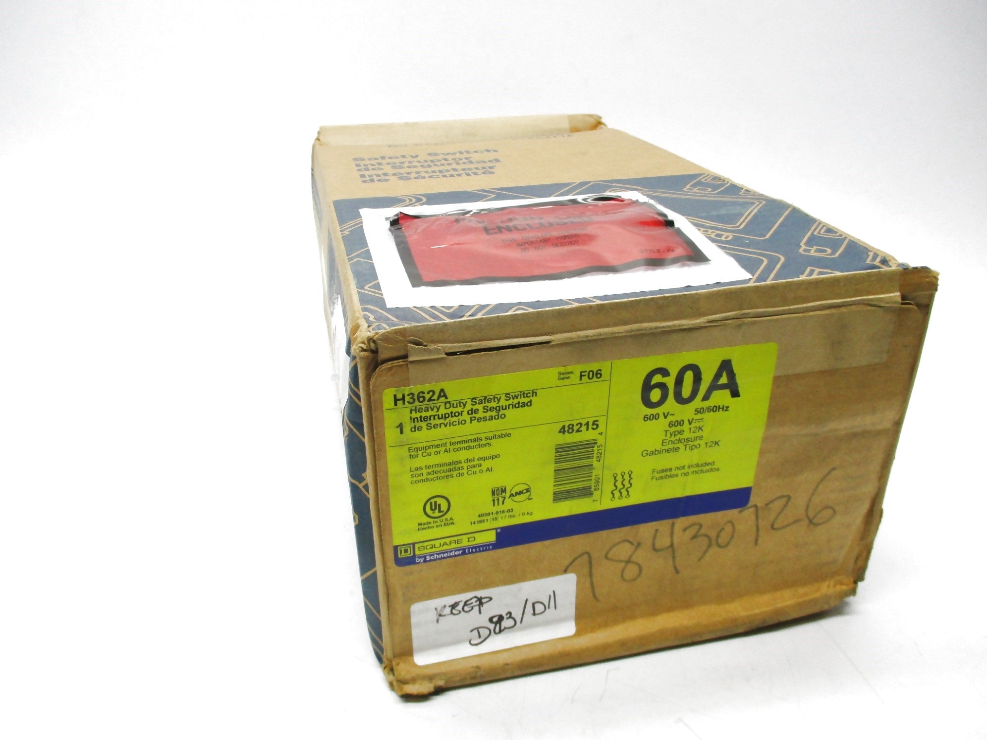 SQUARE D H362A NSFS