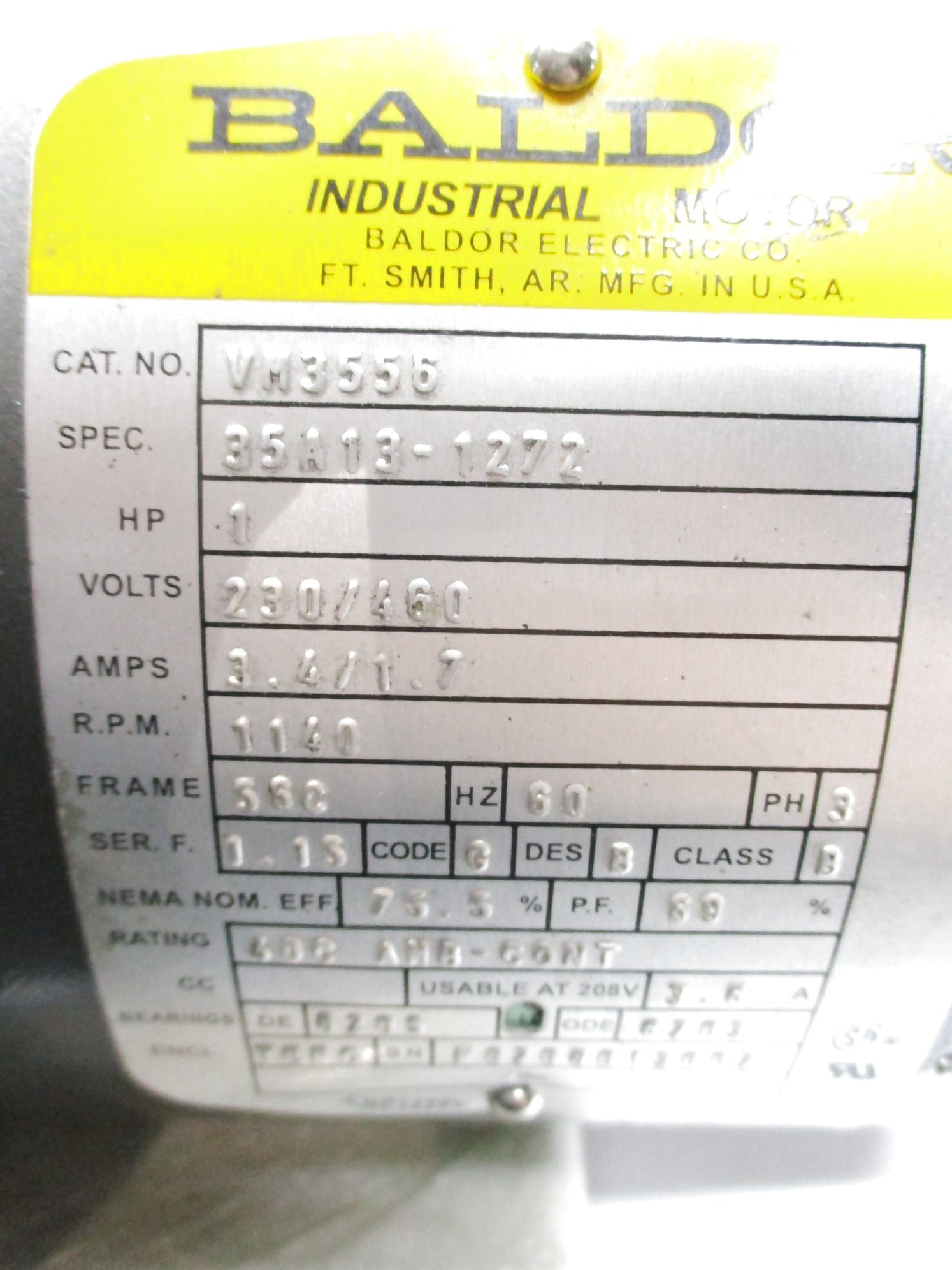 BALDOR VM3556 NSNP