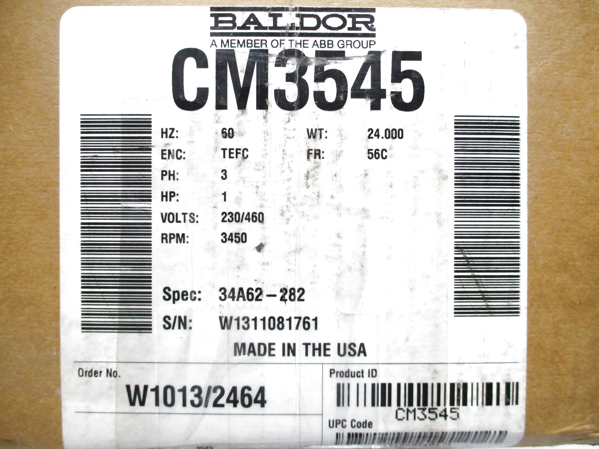 BALDOR CM3545 NSMP