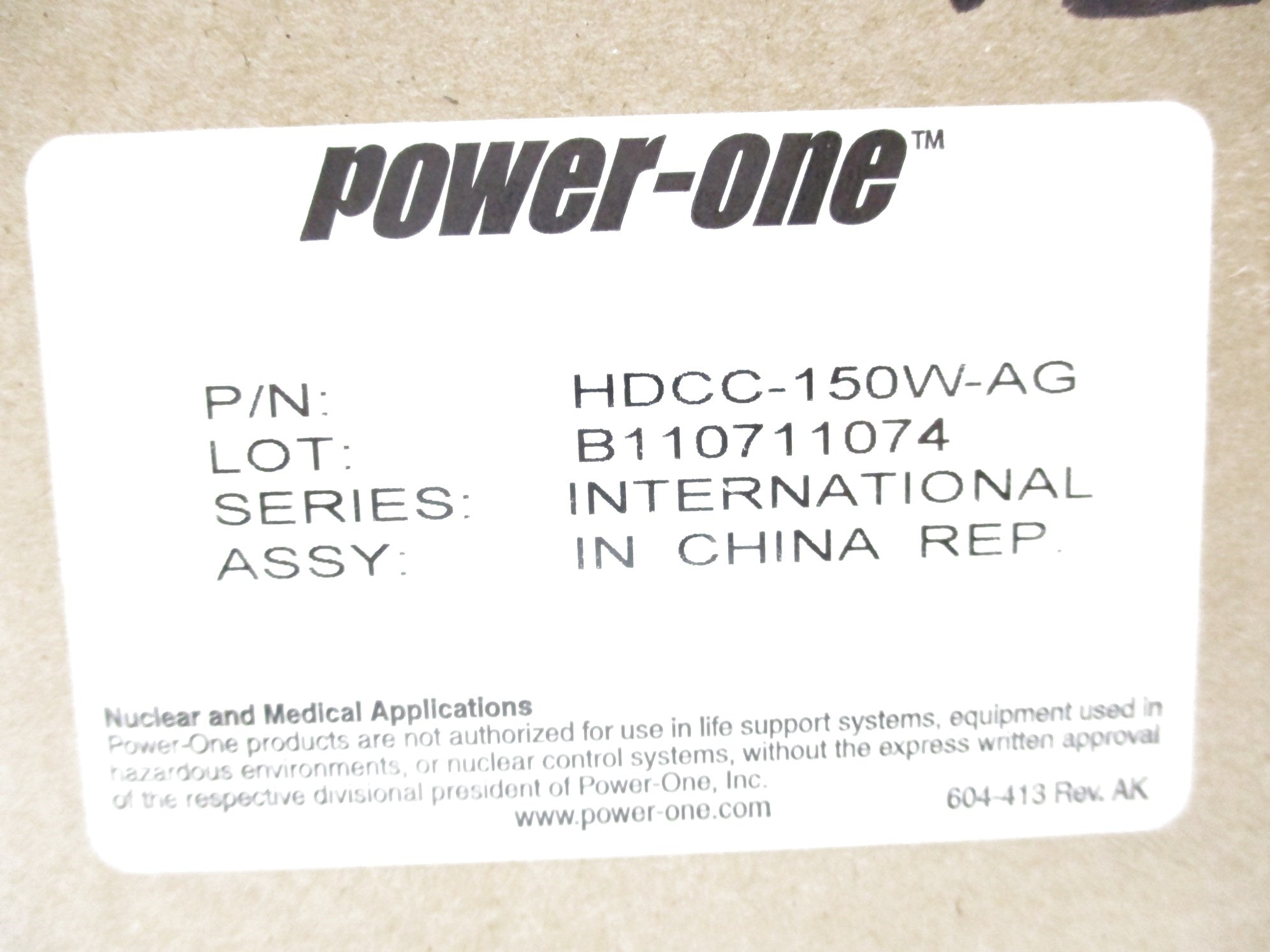 POWER ONE HDCC-150W-AG NSMP
