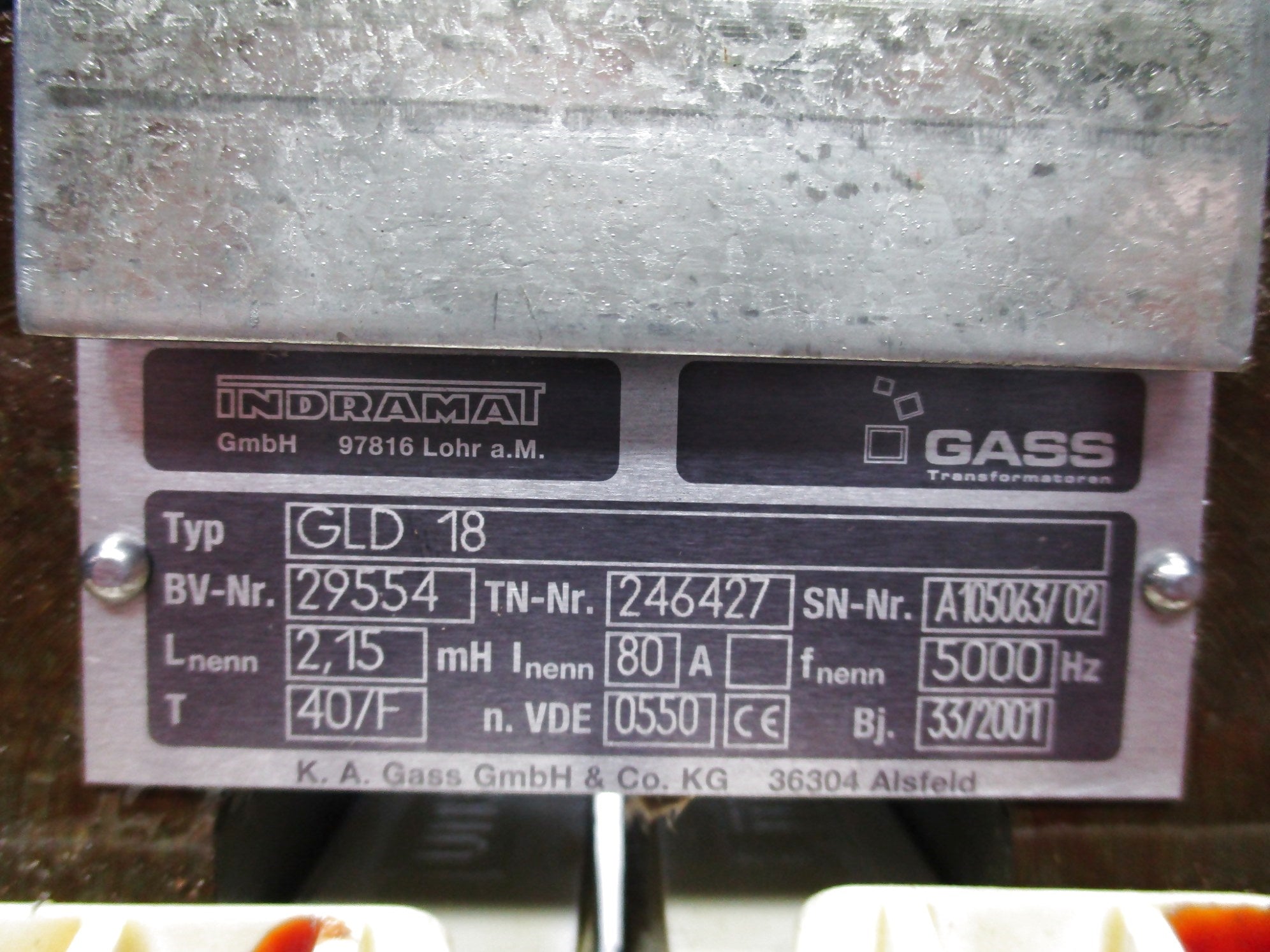 INDRAMAT 246427 TYPE GLD18 VDE0550 NSMP