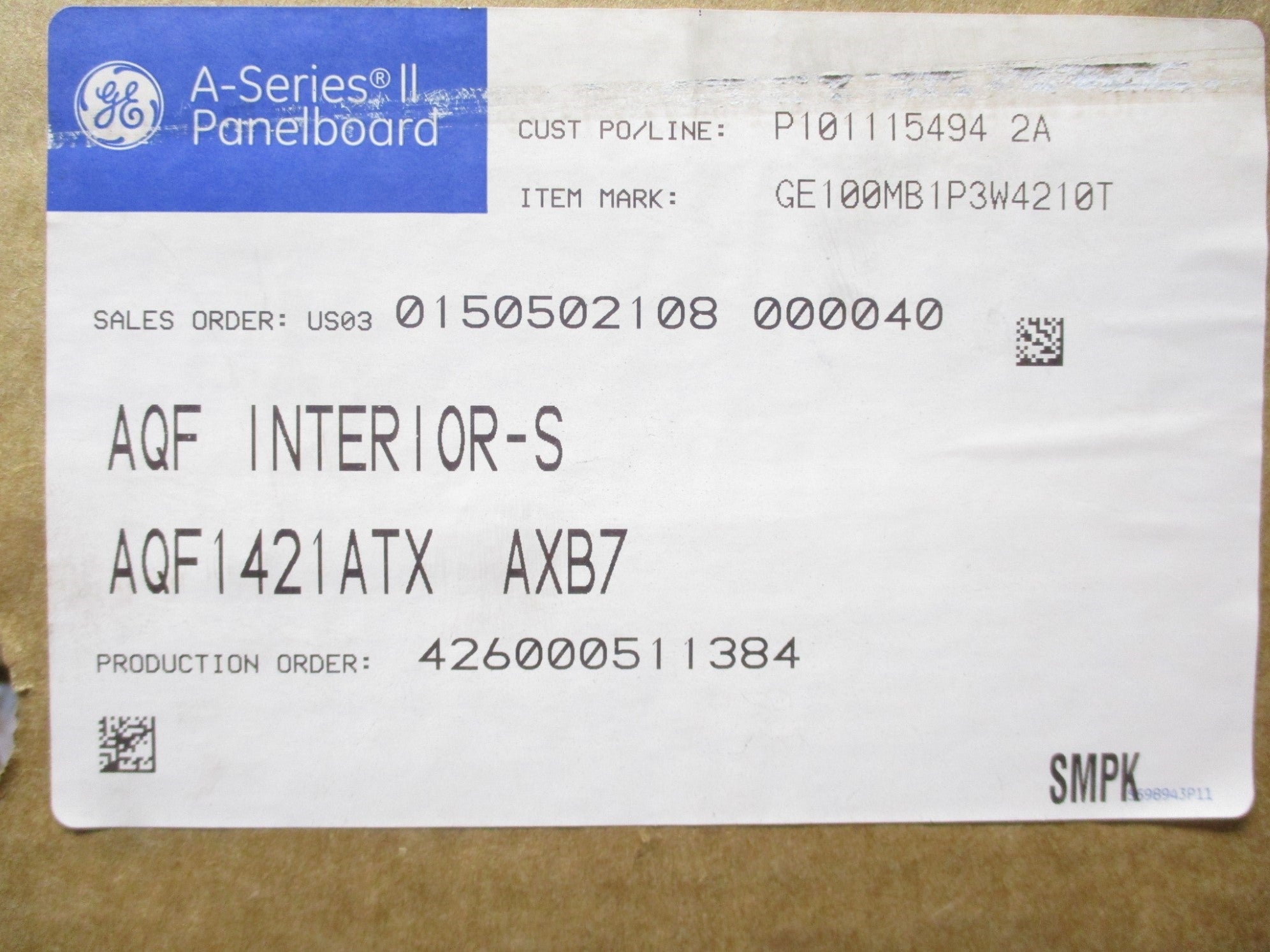 GENERAL ELECTRIC AQF1421ATX NSMP