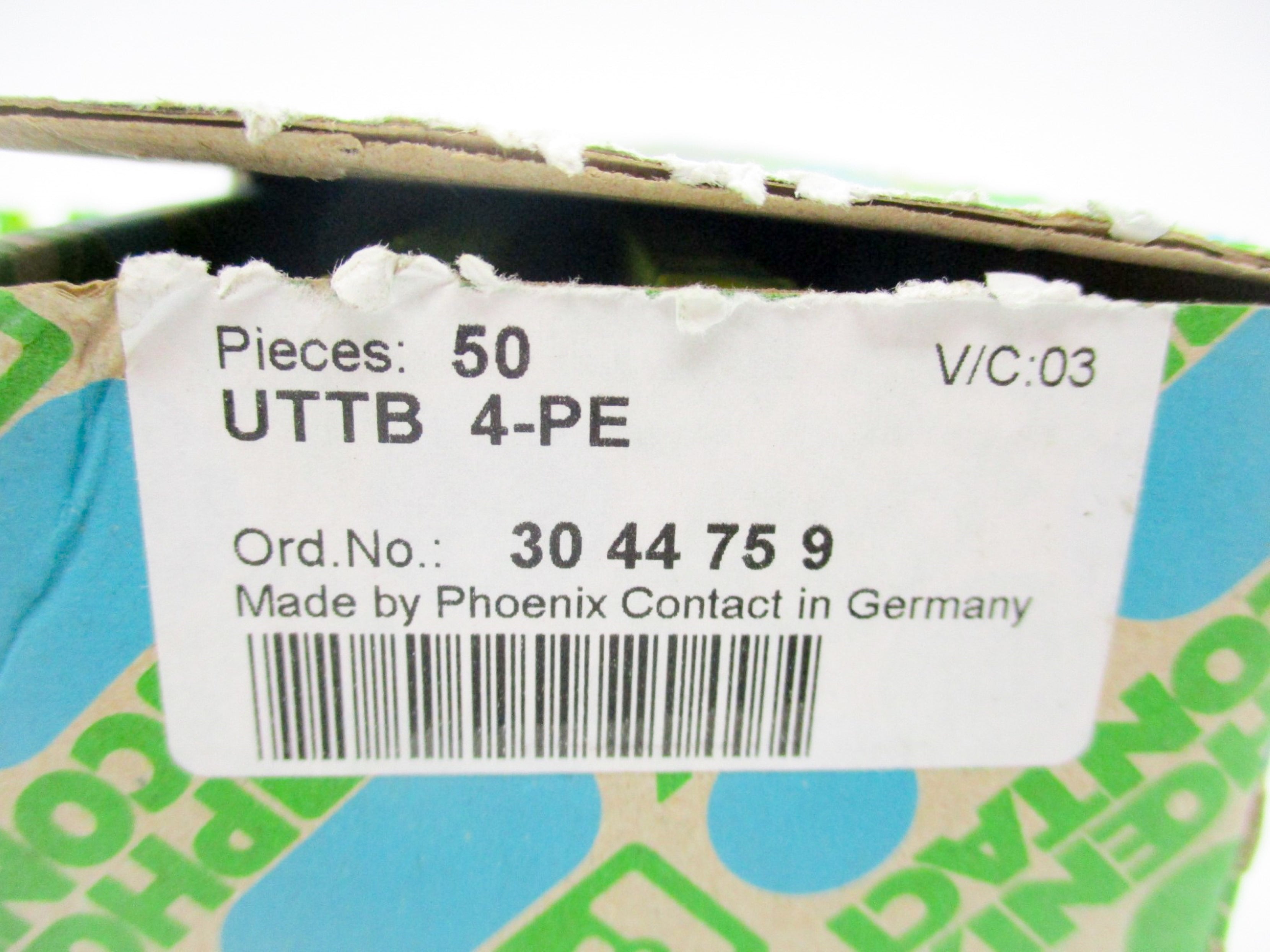 PHOENIX CONTACT UTTB4-PE 3044759 (PKG OF 50) NSMP
