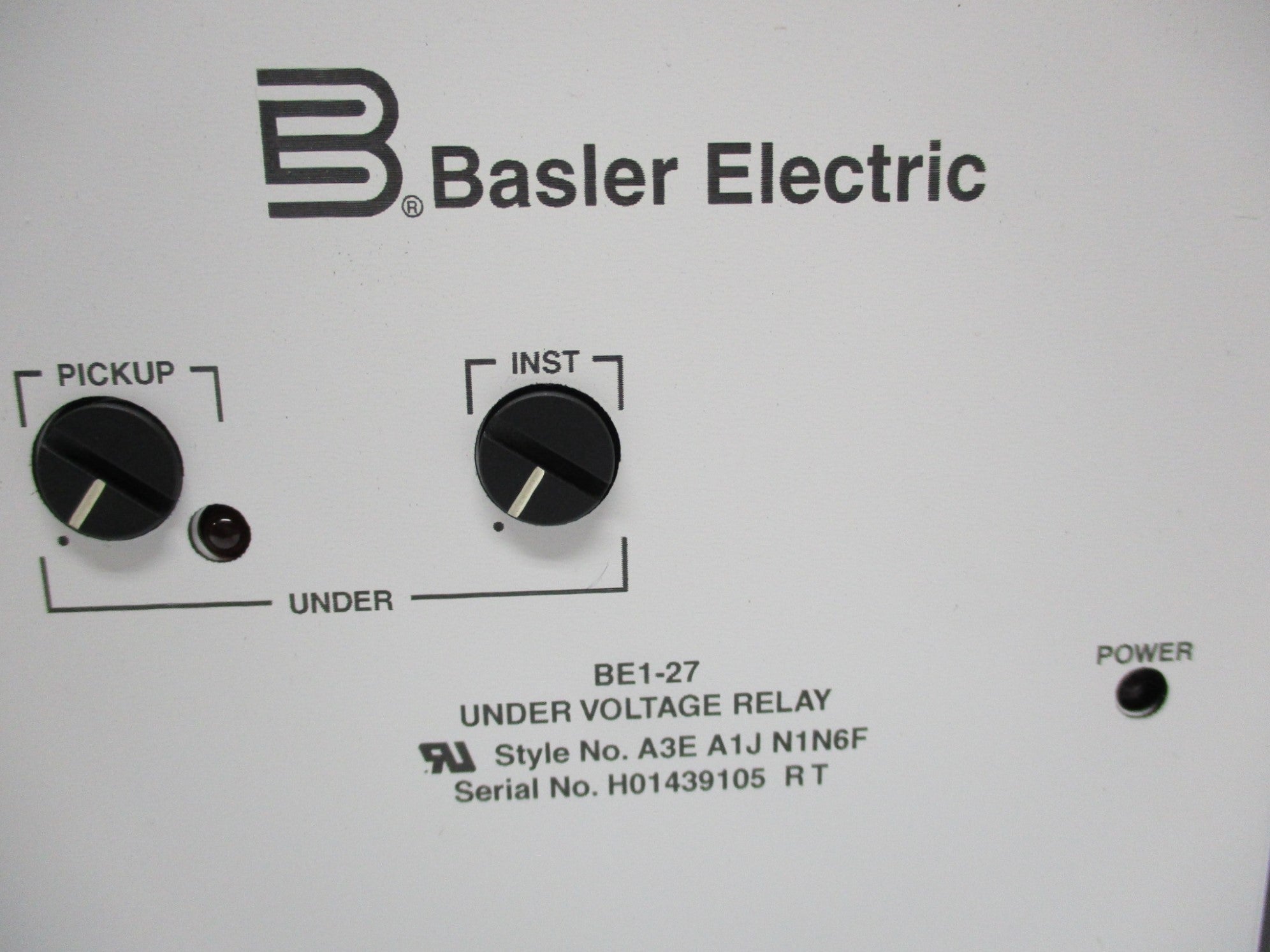BASLER ELECTRIC BE1-27 A3EA1JN1N6F NSNP