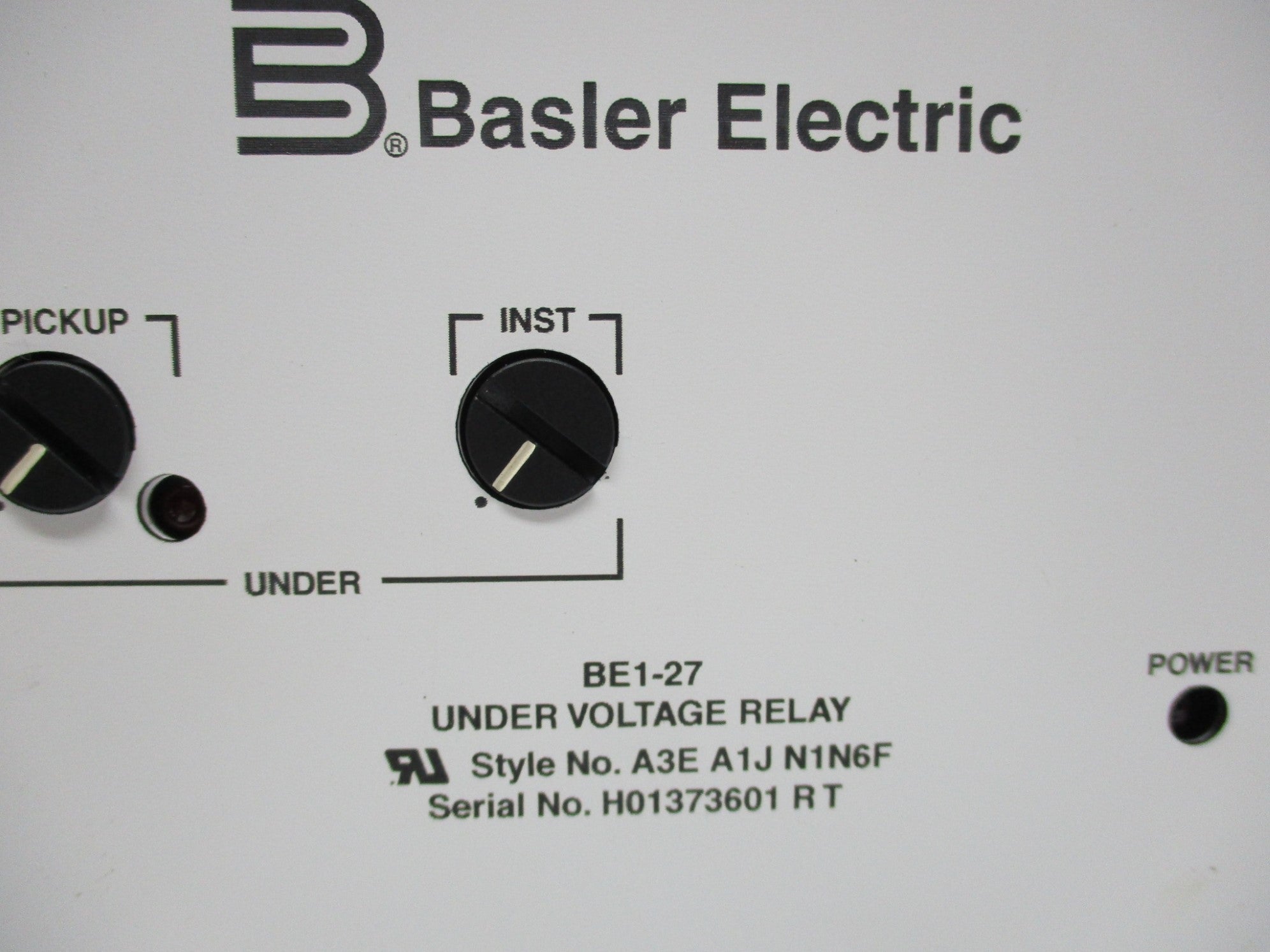 BASLER ELECTRIC BE1-27 A3EA1JN1N6F UNMP