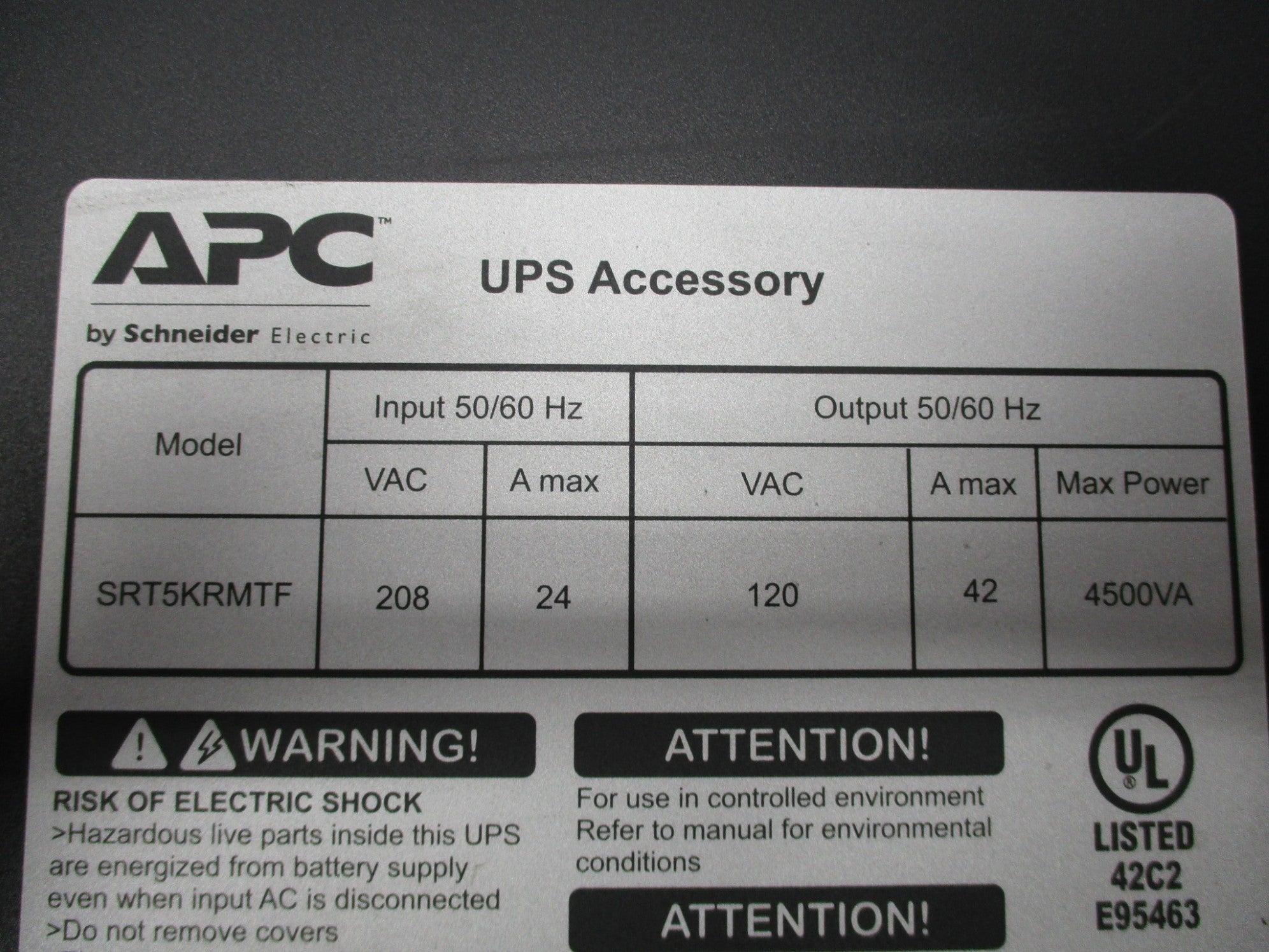APC SRT5KRMTF NSNP