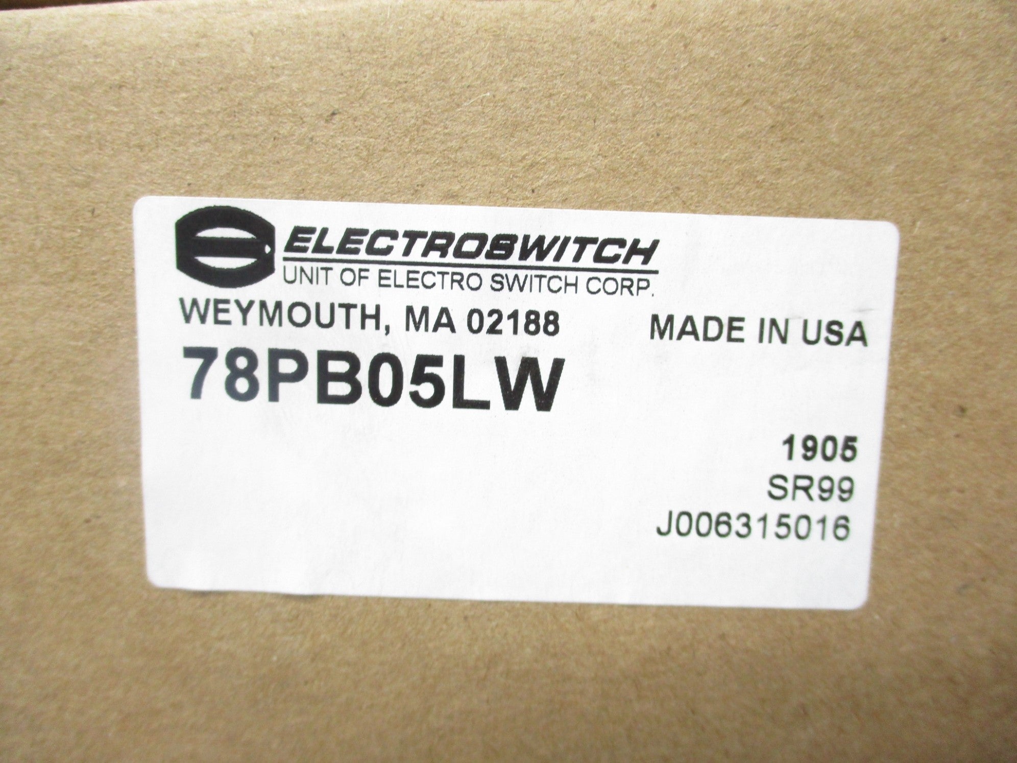 ELECTROSWTICH 78PB05LW NSMP