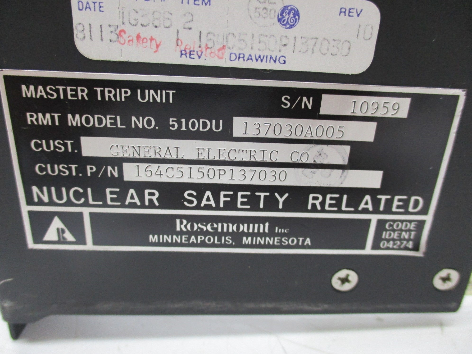 ROSEMOUNT 510DU137030A005 NSNP