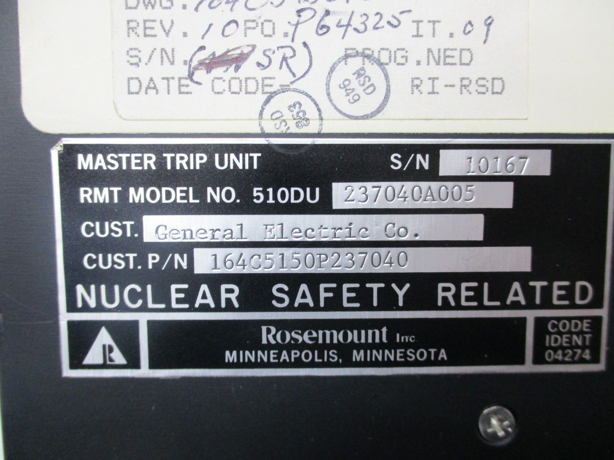 ROSEMOUNT 510DU237040A005 UNMP