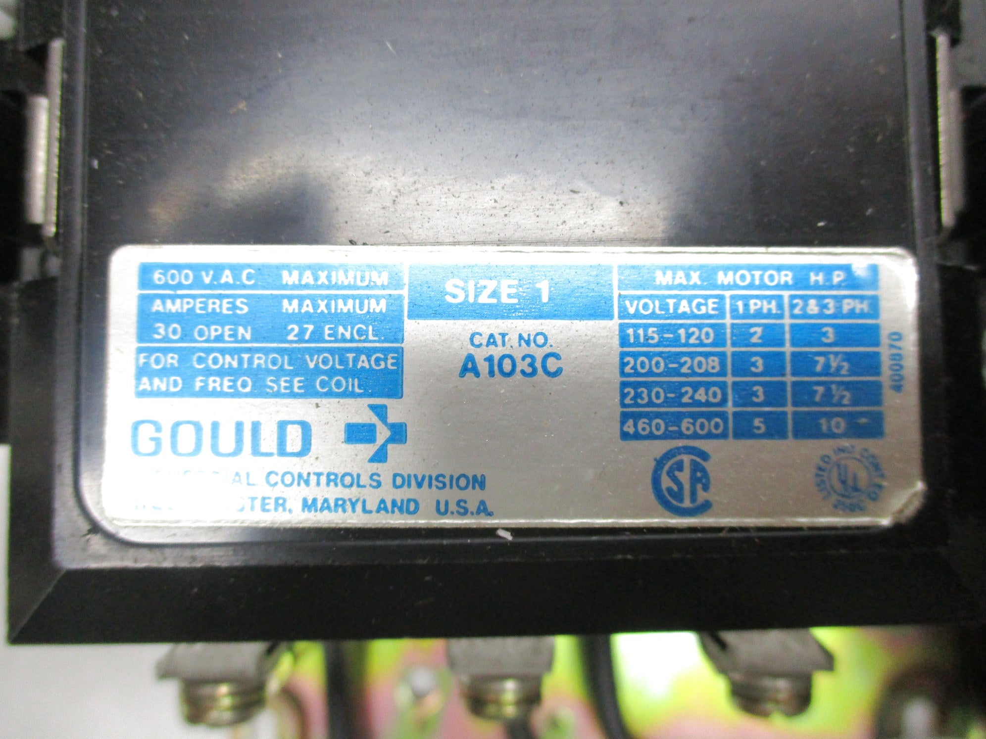GOULD A822C148A1S (AS PICTURED) NSMP