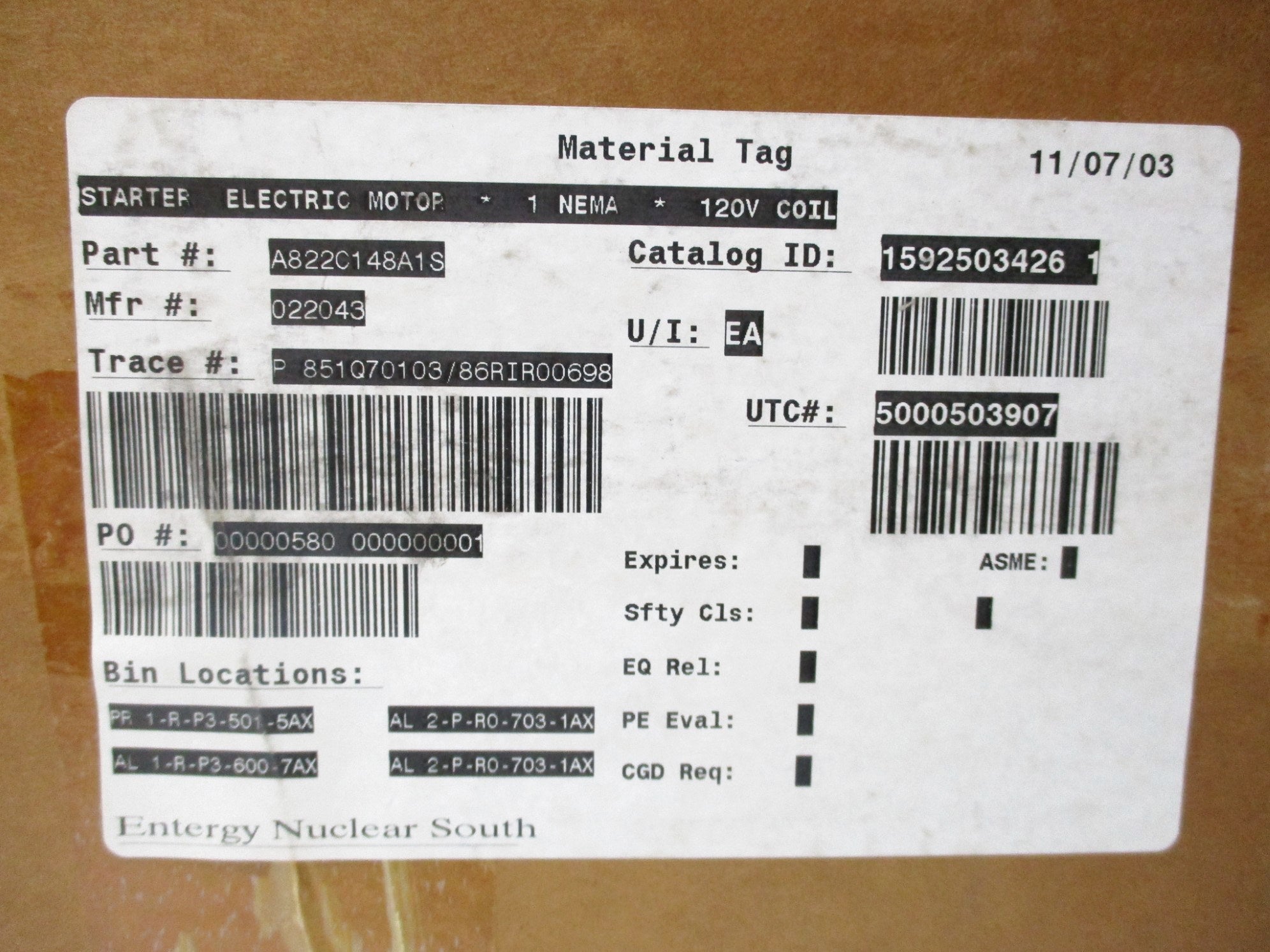 GOULD A822C148A1S (AS PICTURED) NSMP