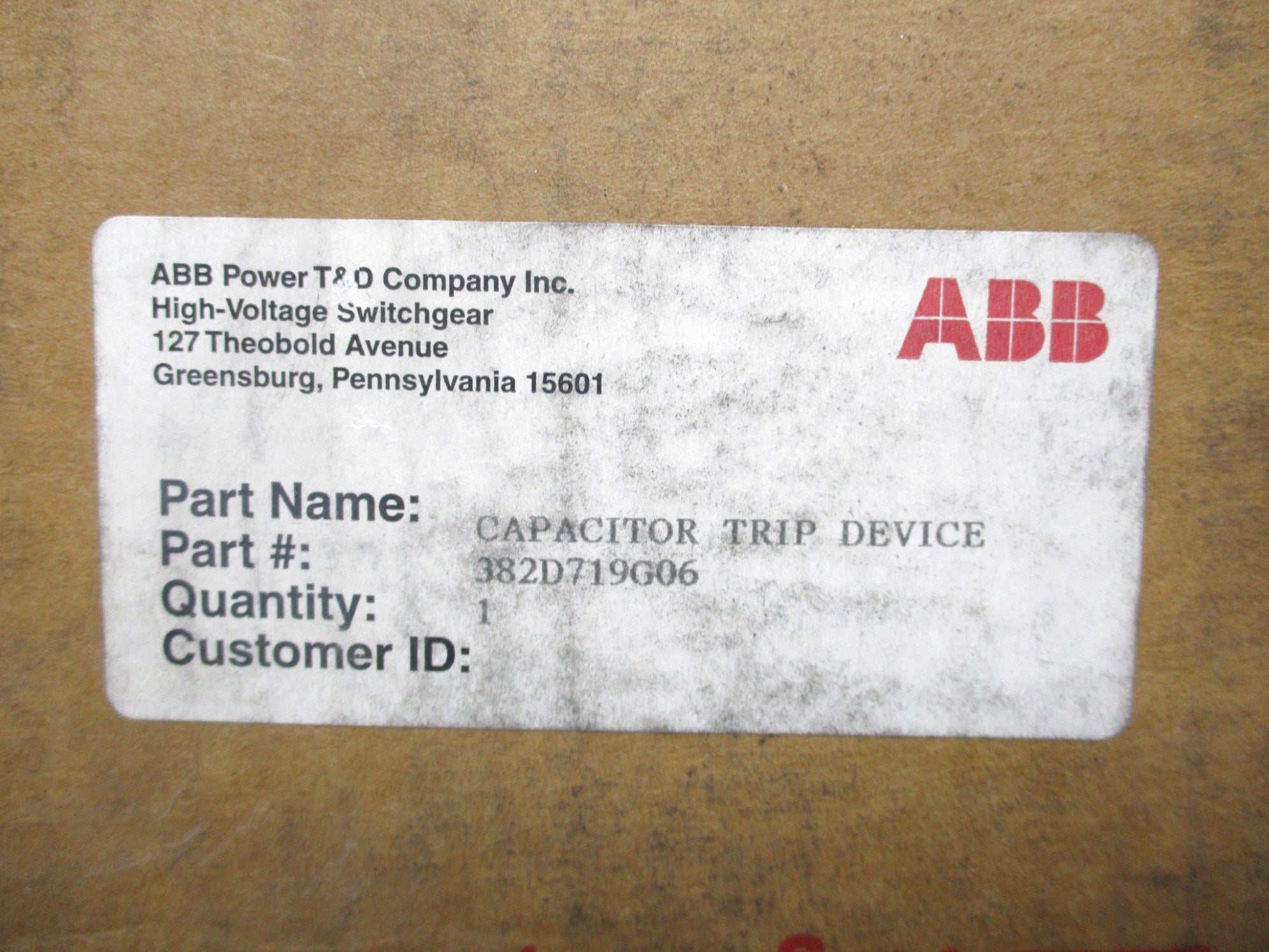 ABB 382D719G06 NSMP