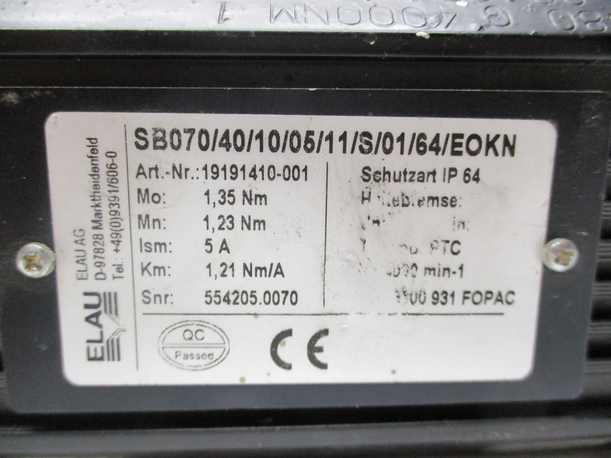 ELAU SB070/40/10/05/11/S/01/64/EOKN 19191410-001 UNMP