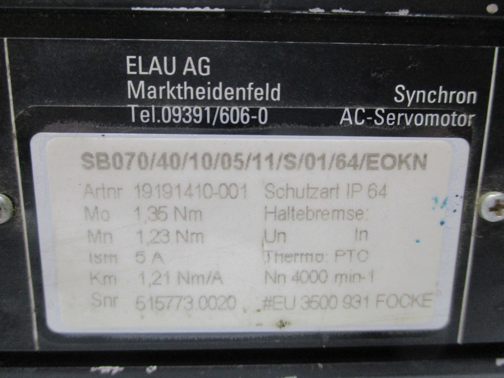 ELAU SB070/40/10/05/11/S/01/64/EOKN 19191410-001 UNMP