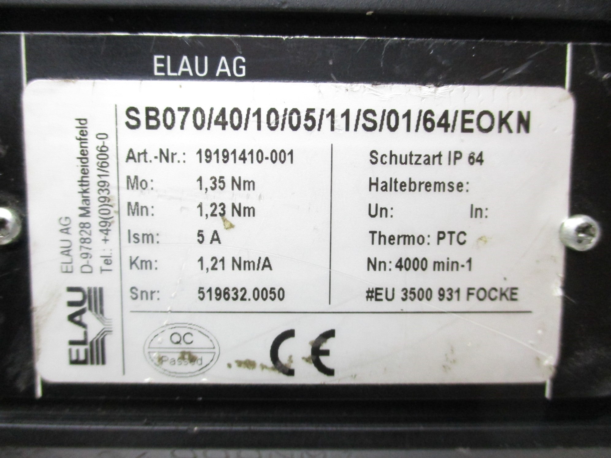 ELAU SB070/40/10/05/11/S/01/64/EOKN 19191410-001 UNMP