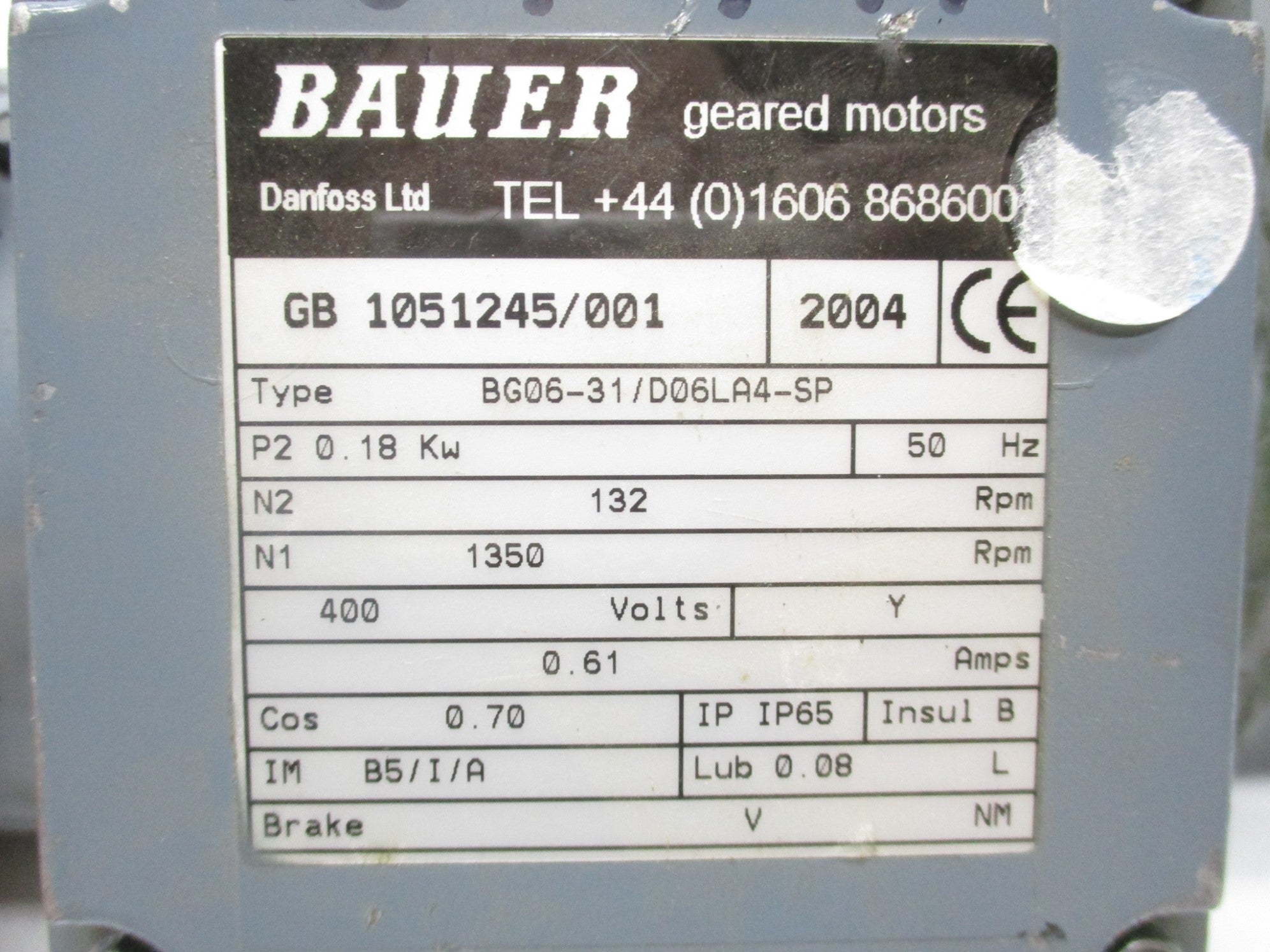 BAUER BG06-31/D06LA4-SP NSNP