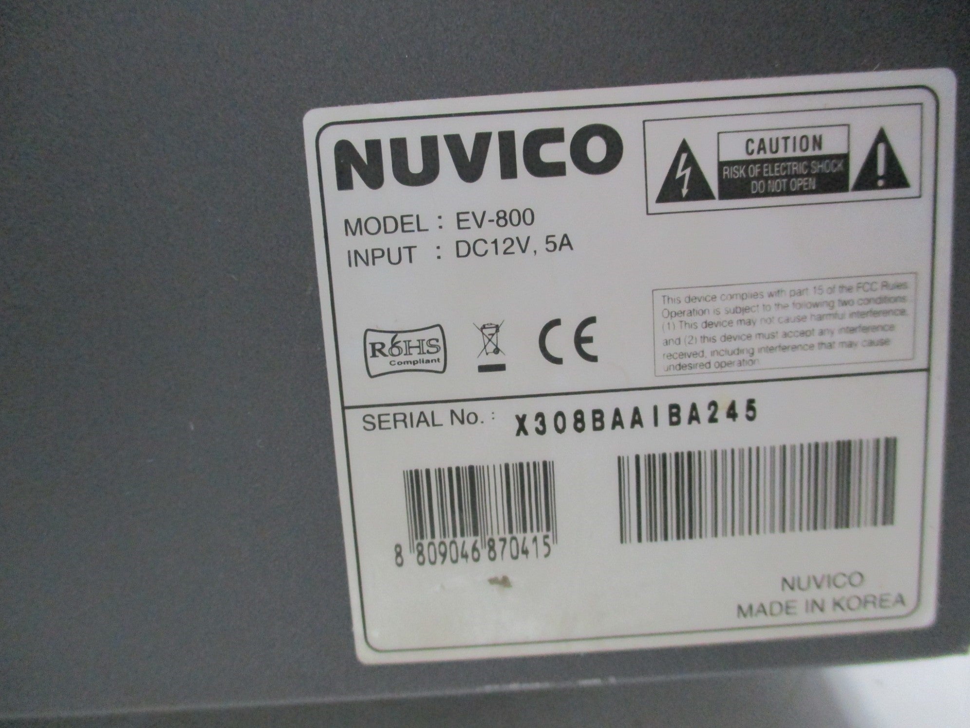 NUVICO EV-800 UNMP