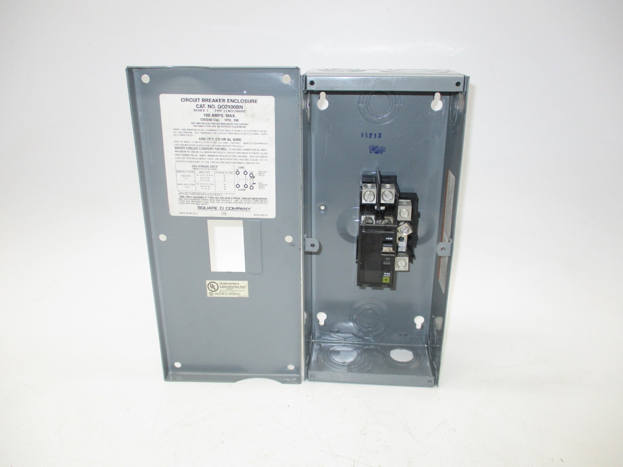SQUARE D QO2100BN UNMP