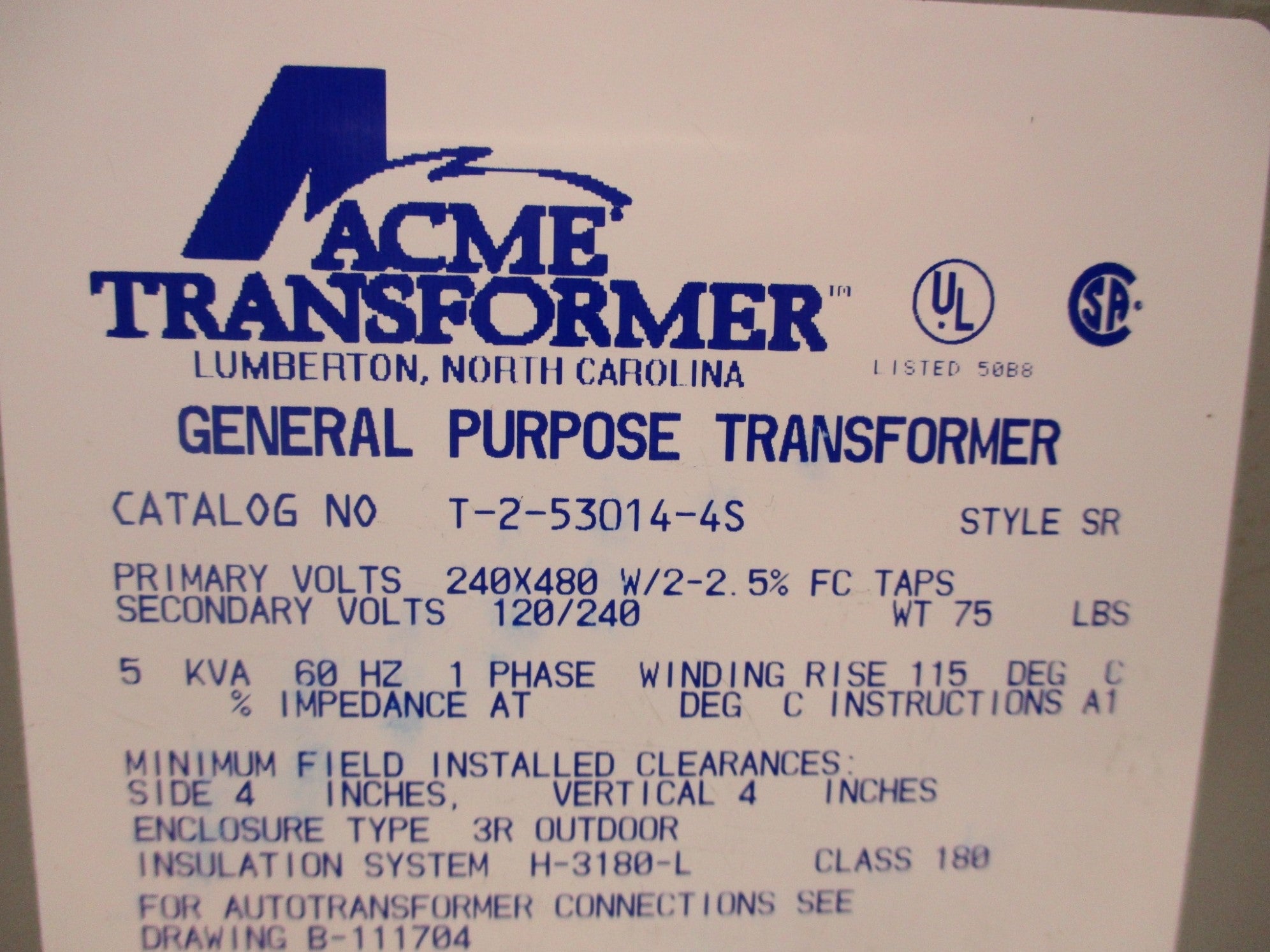 ACME T-2-53014-4S NSMP