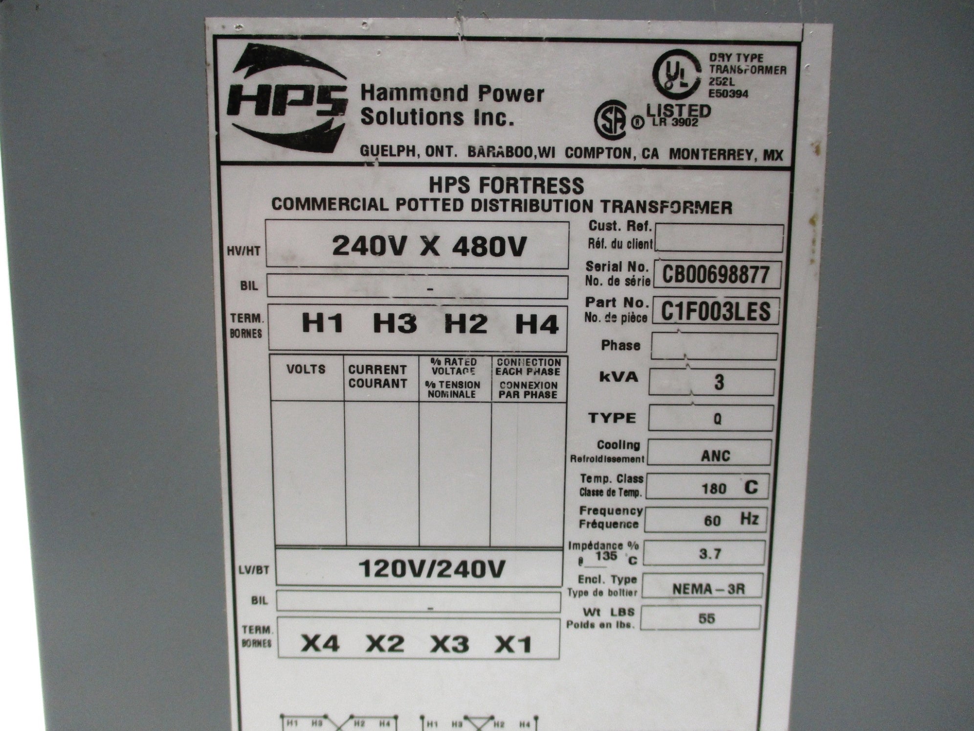 HPS C1F003LES NSNP