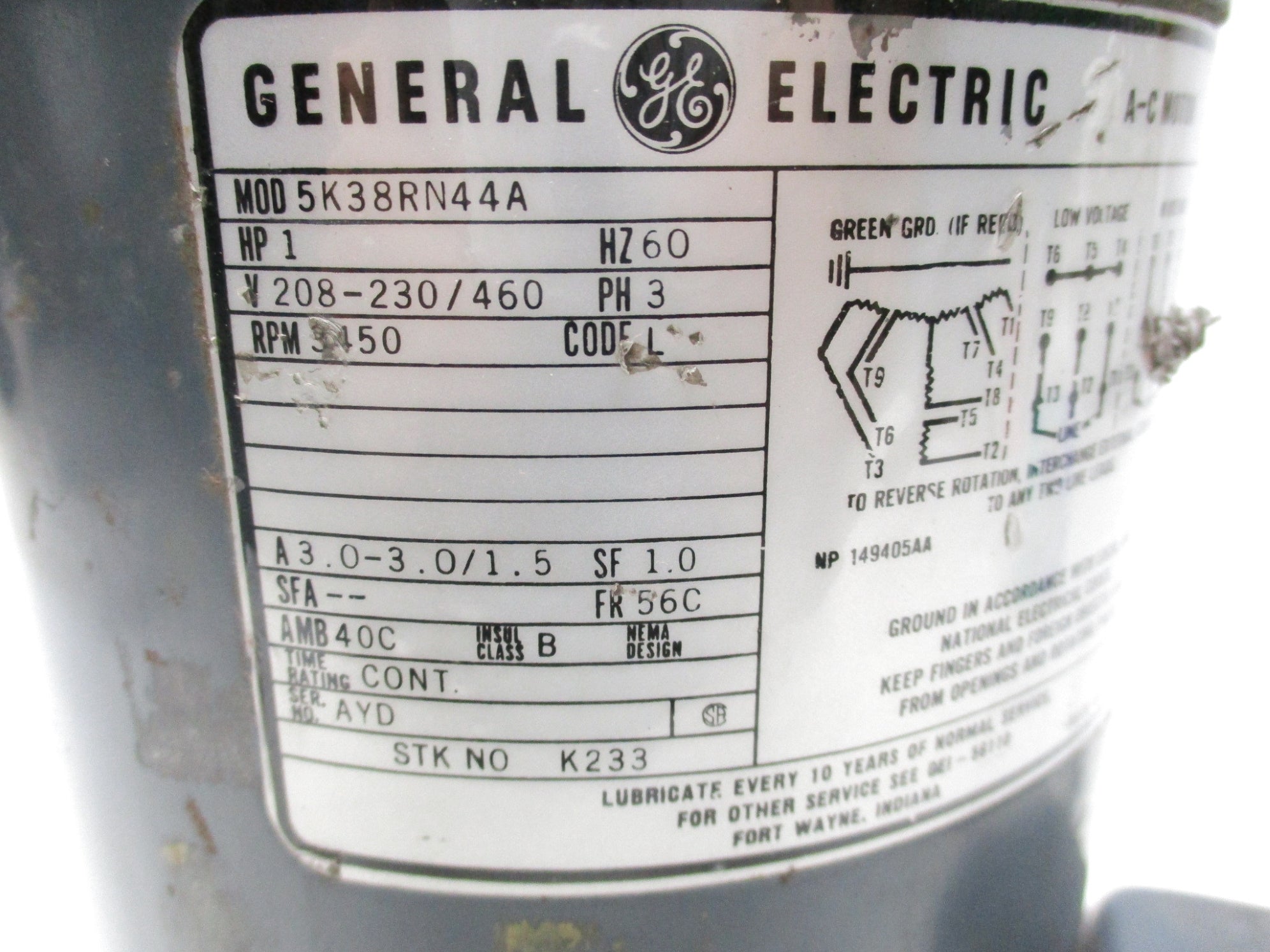 GENERAL ELECTRIC 5K38RN44A UNMP