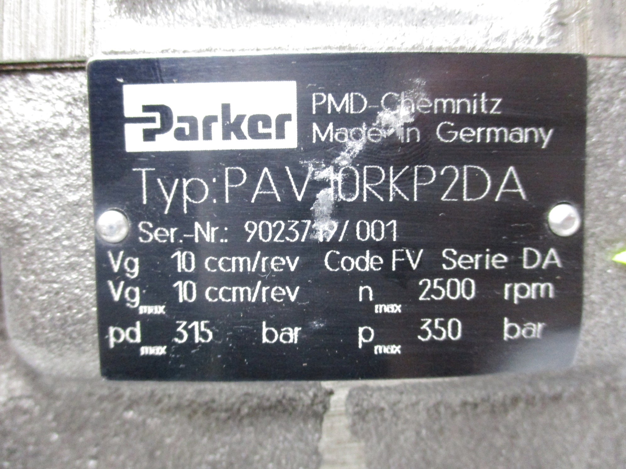 PARKER PAV10RKP2DA NSNP