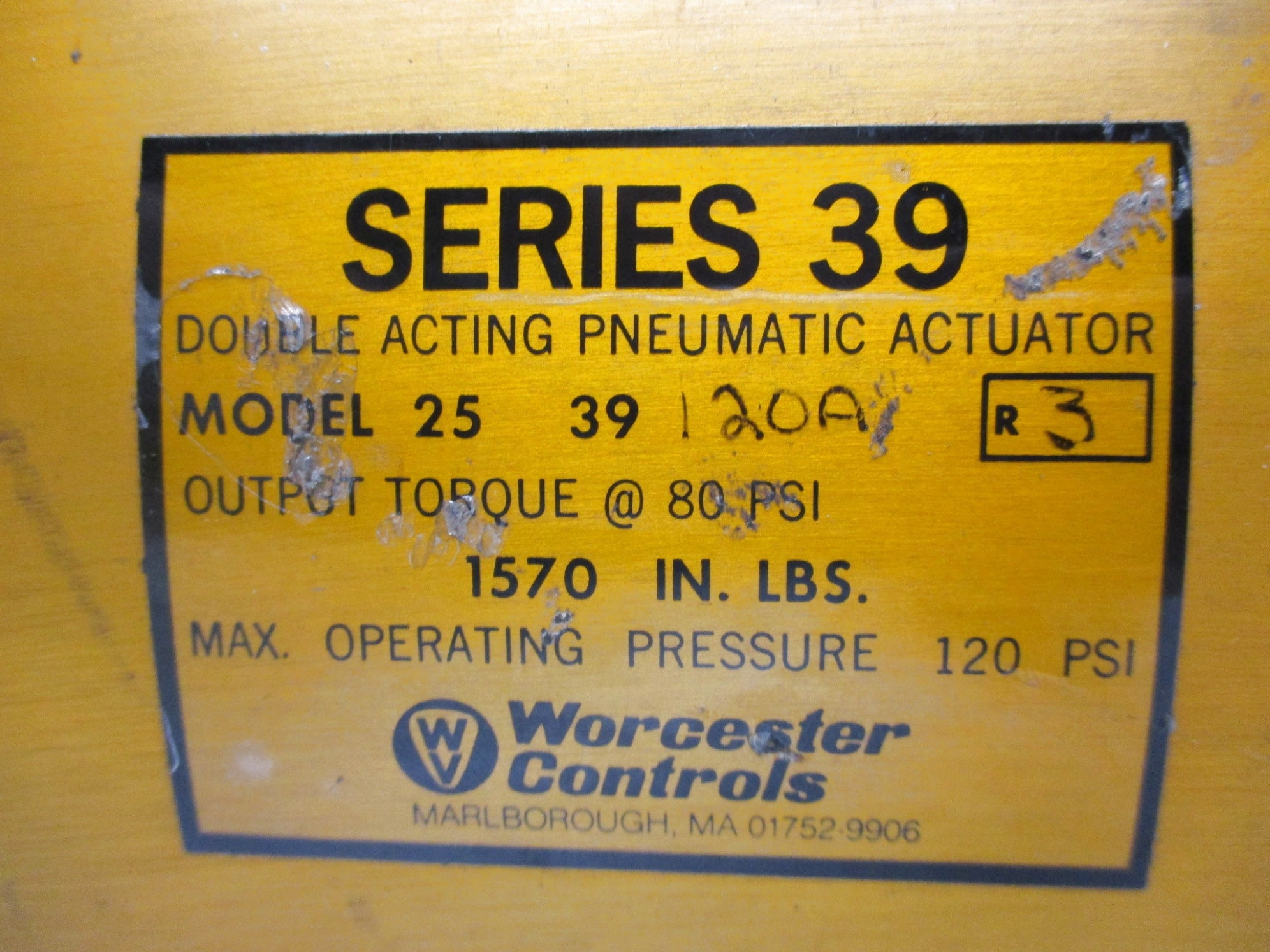 WORCHESTER CONTROLS SERIES39 UNMP