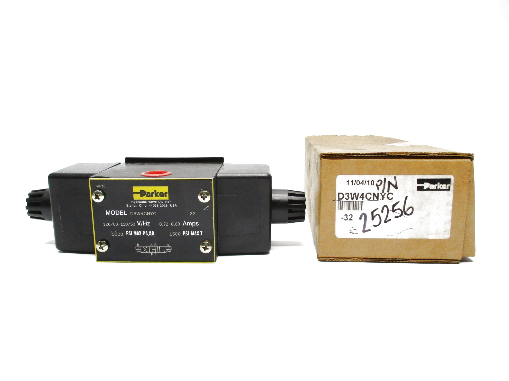 PARKER D3W4CNYC 110/120V 0.72-0.80A 5000PSI NSMP