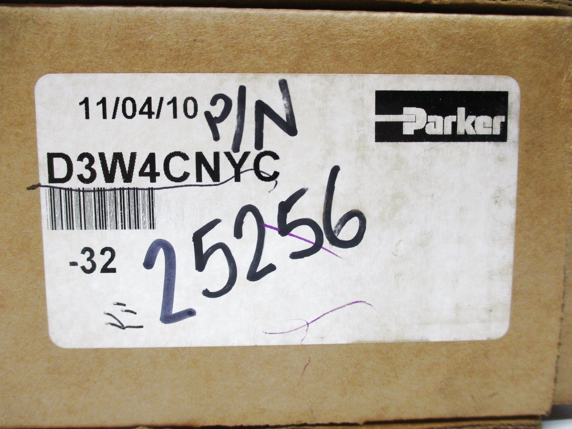 PARKER D3W4CNYC 110/120V 0.72-0.80A 5000PSI NSMP
