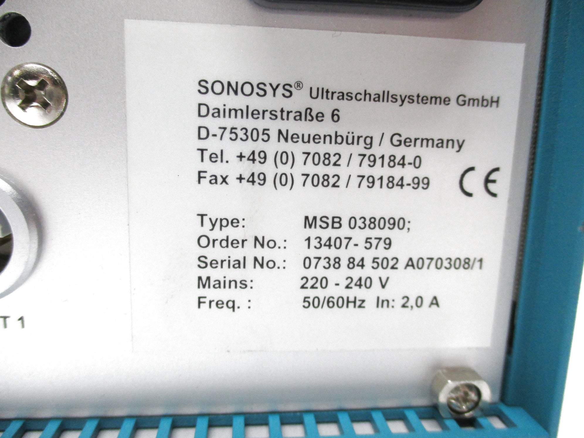 SONOSYS MSB 038090 NSNP
