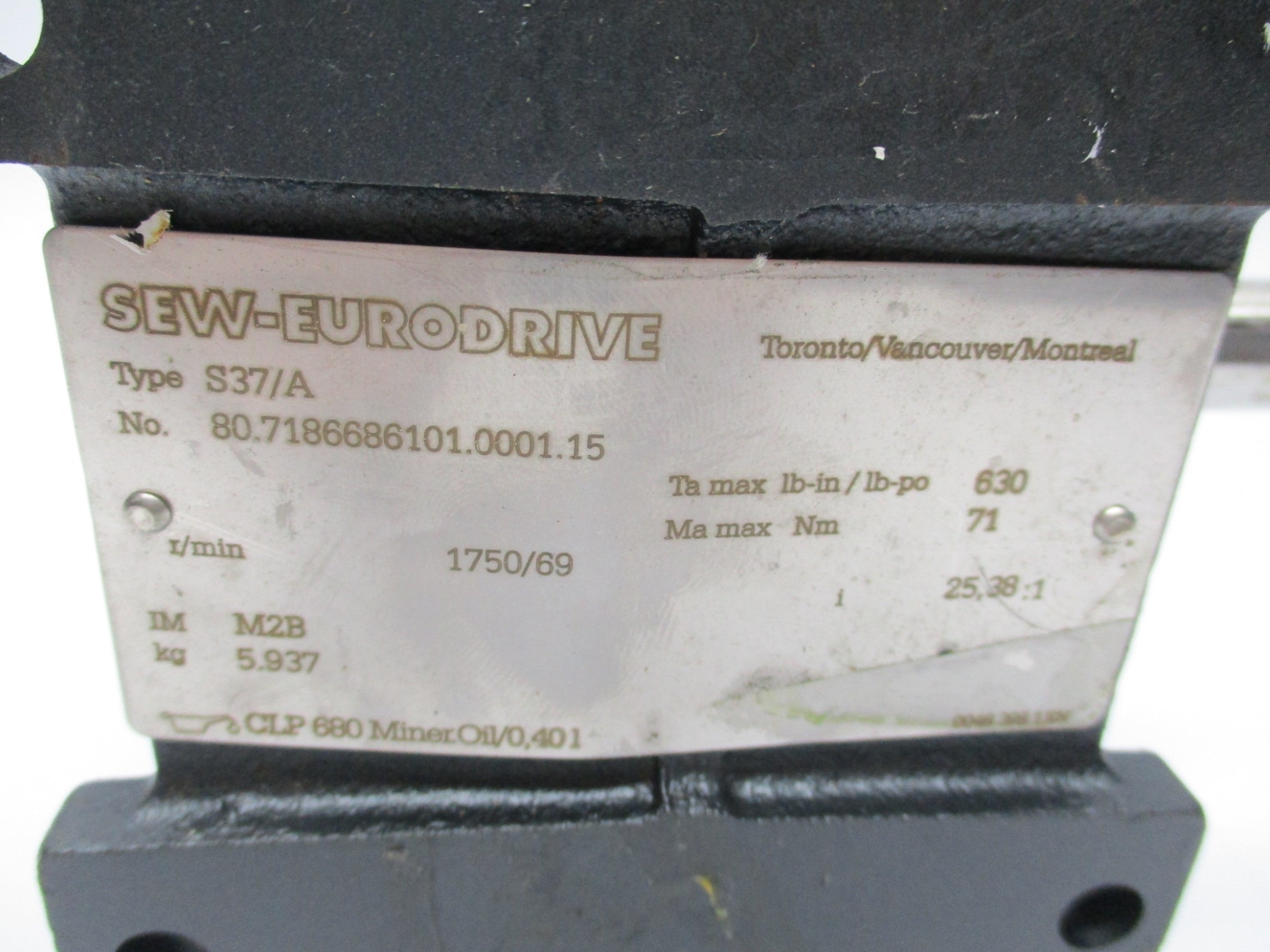 SEW-EURODRIVE S37/A (AS PICTURED) NSNP