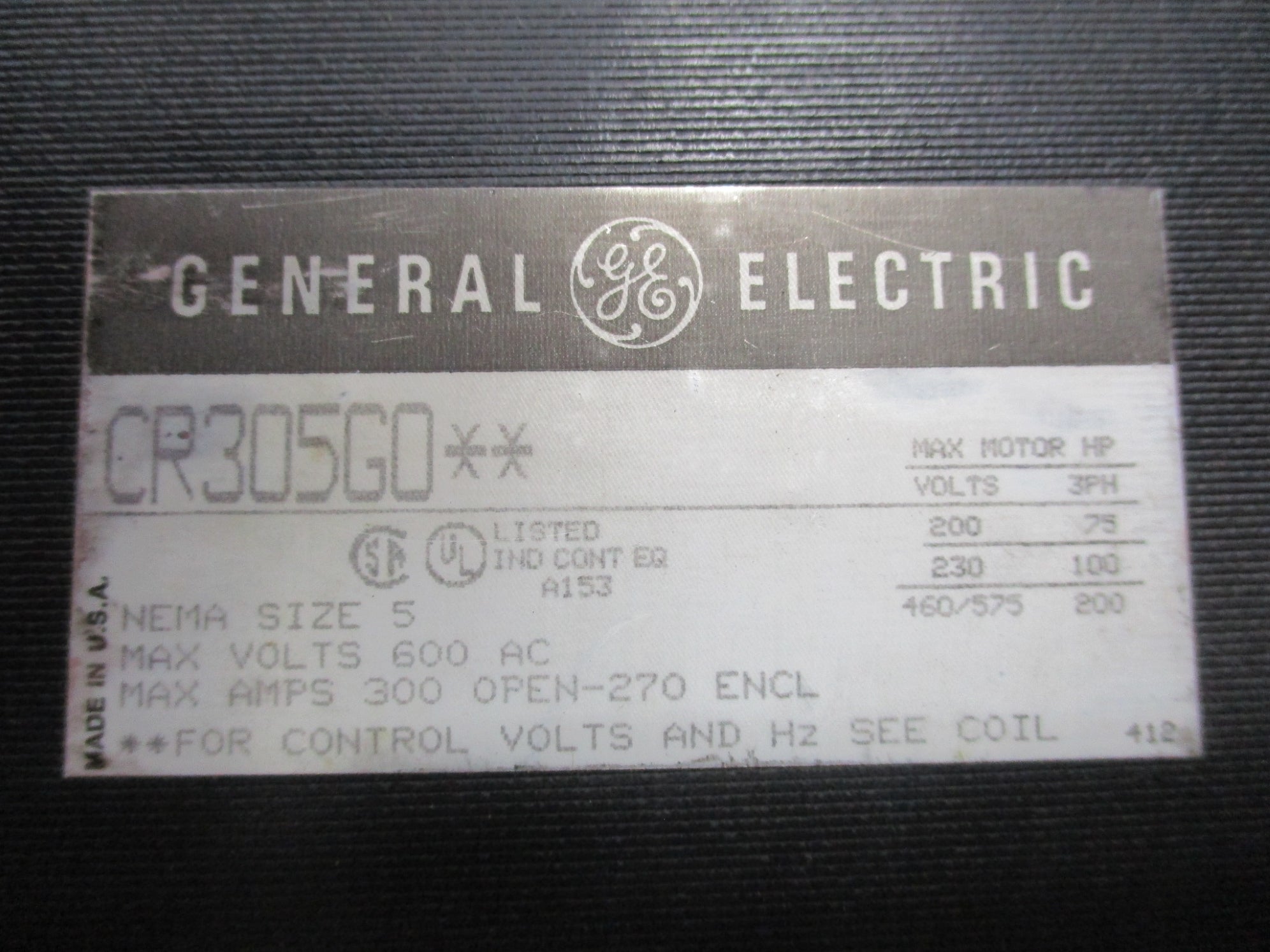 GENERAL ELECTRIC CR305G0 NSNP