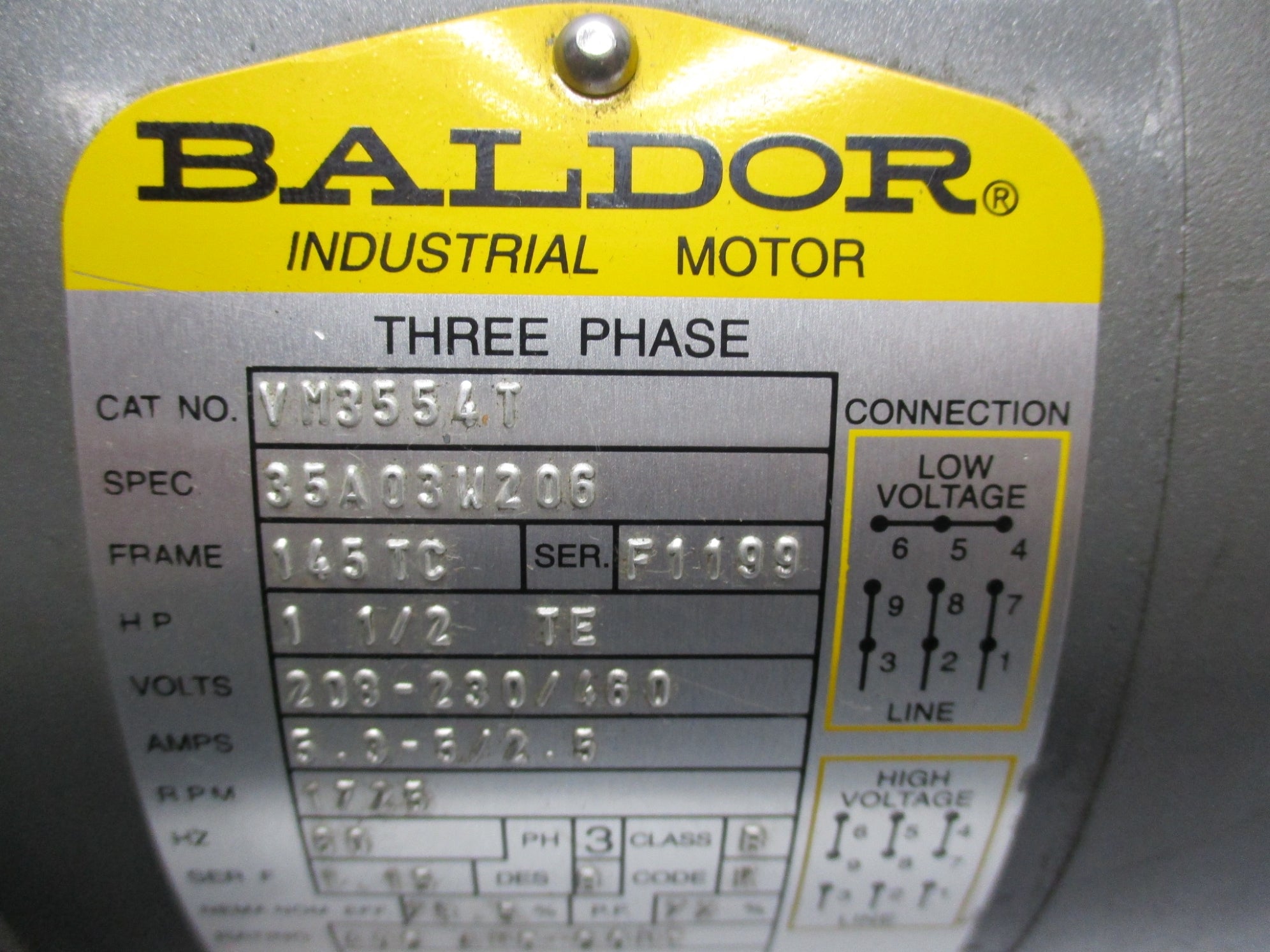 BALDOR VM3554T UNMP
