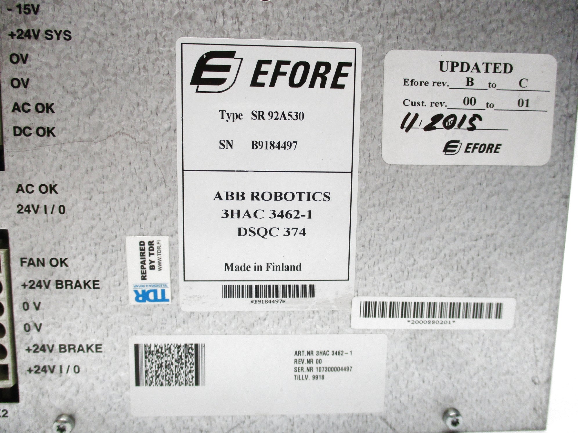 EFORE SR92A530 (3HAC6462-1) UNMP